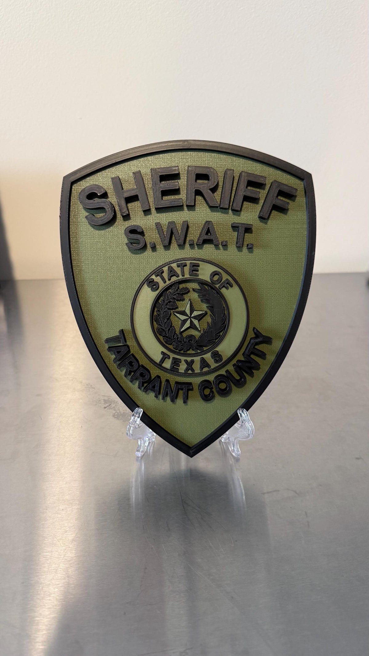 Tarrant County Sheriff SWAT 3D Display Plaque, First Responder Display Plaque Texas