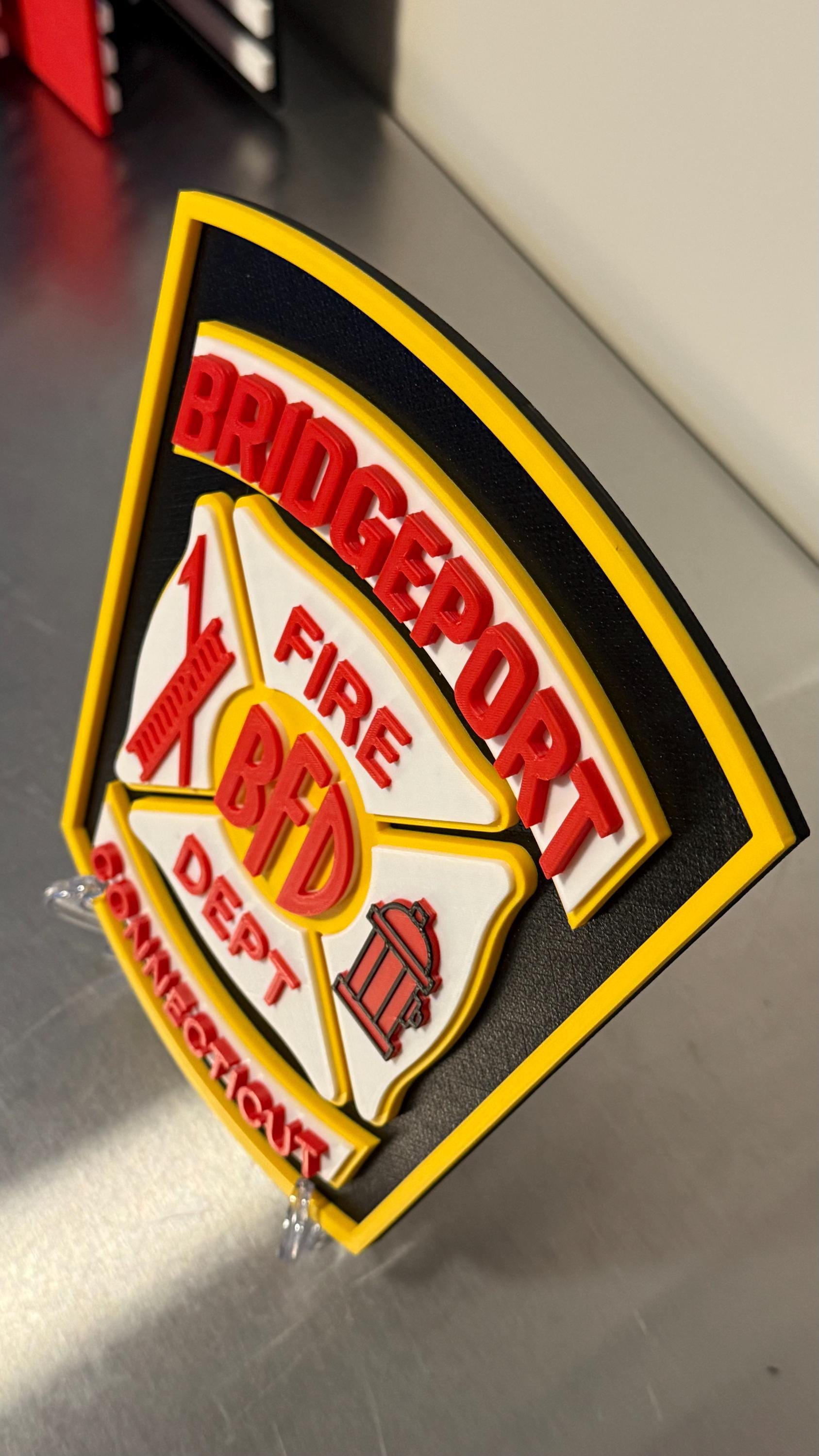 Bridgeport Fire Department Plaque - 3D Embossed First Responder Tribute