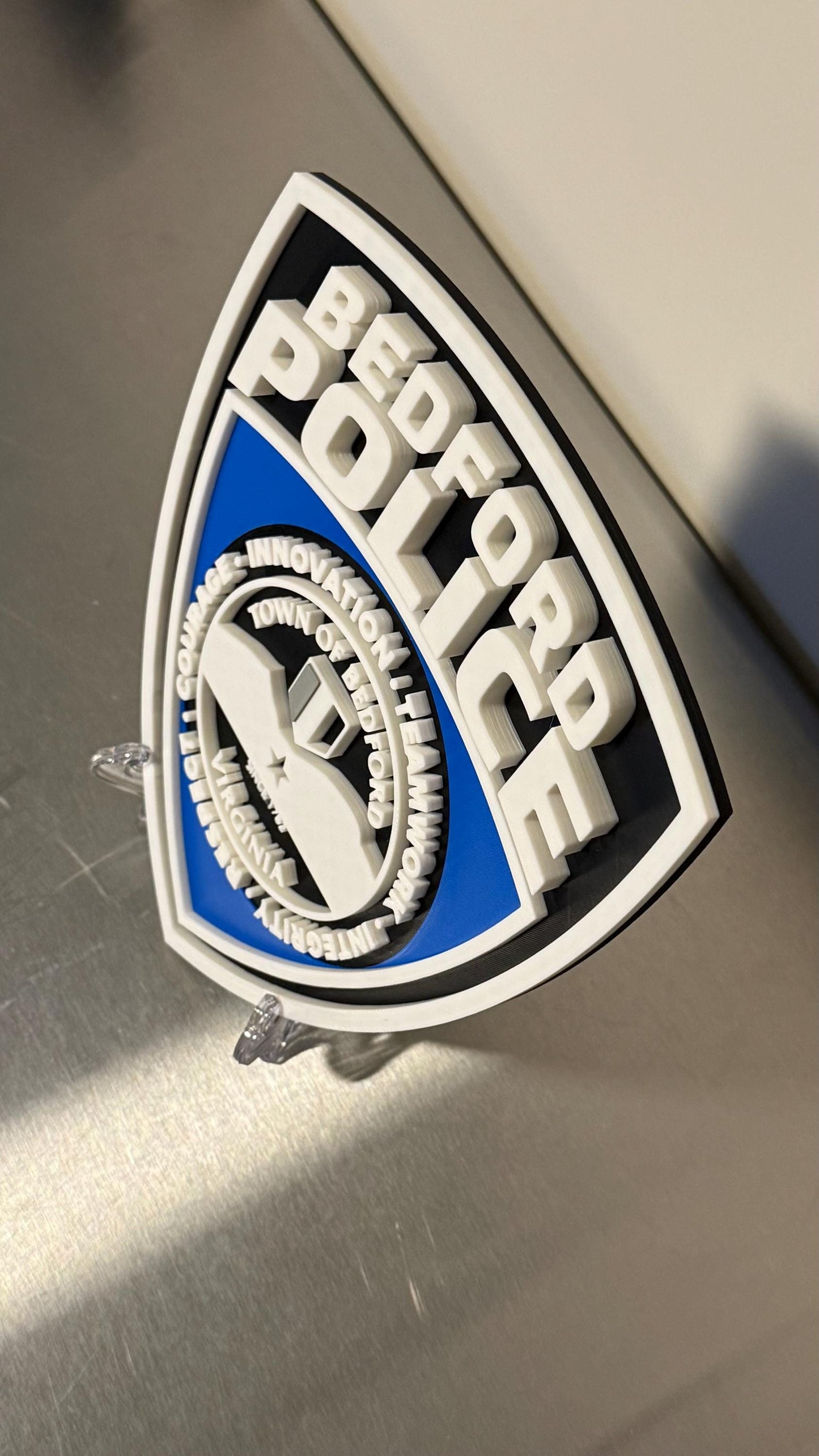Bedford Police Department Plaque - 3D Embossed Wall Art Virginia VA