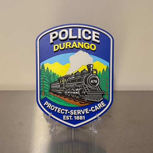 Durango Police Department 3D Embossed Plaque - First Responder Wall Art Colorado