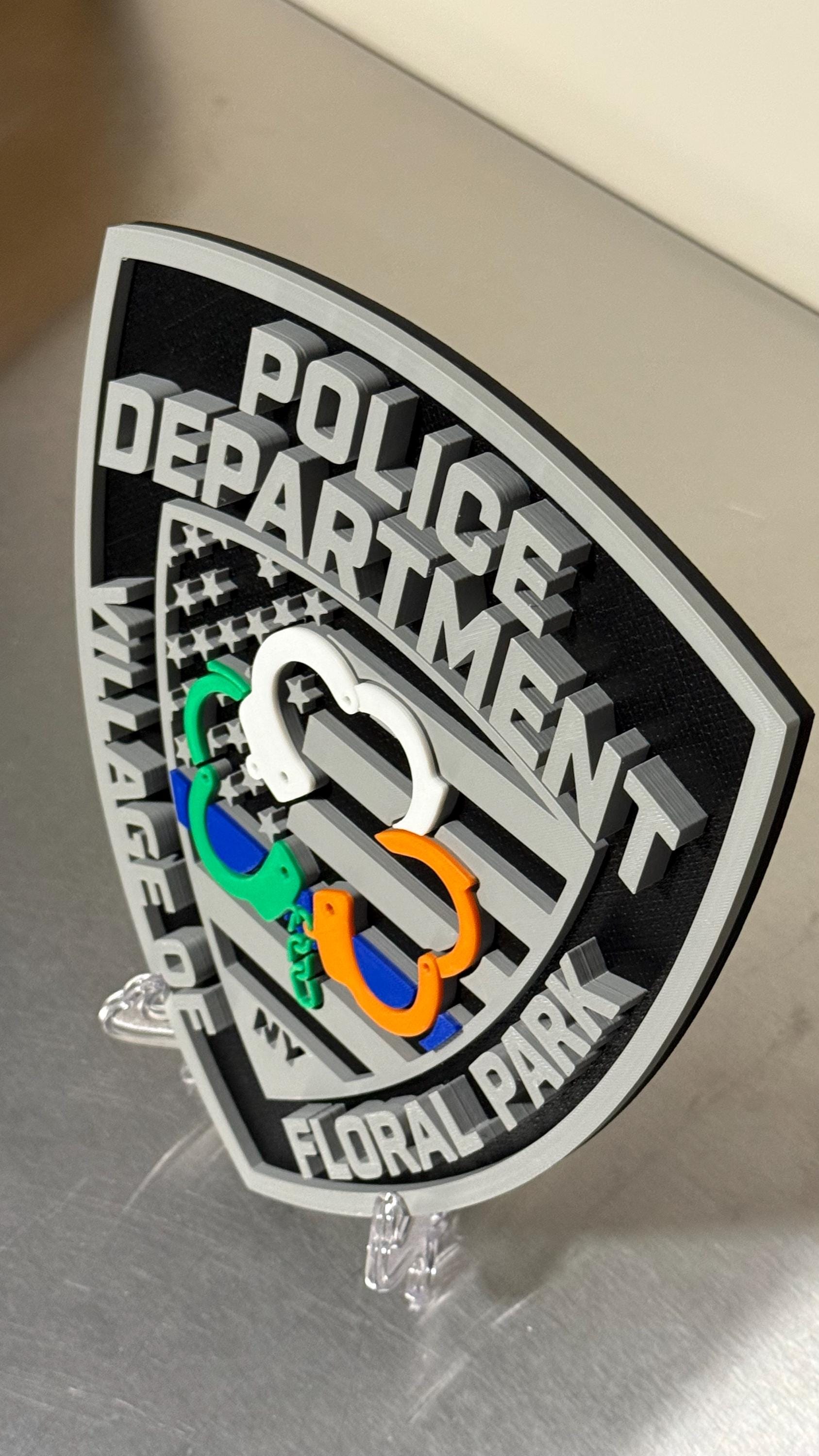 Floral Park Police Department 3D Plaque: Long Island First Responder Wall Decor New York