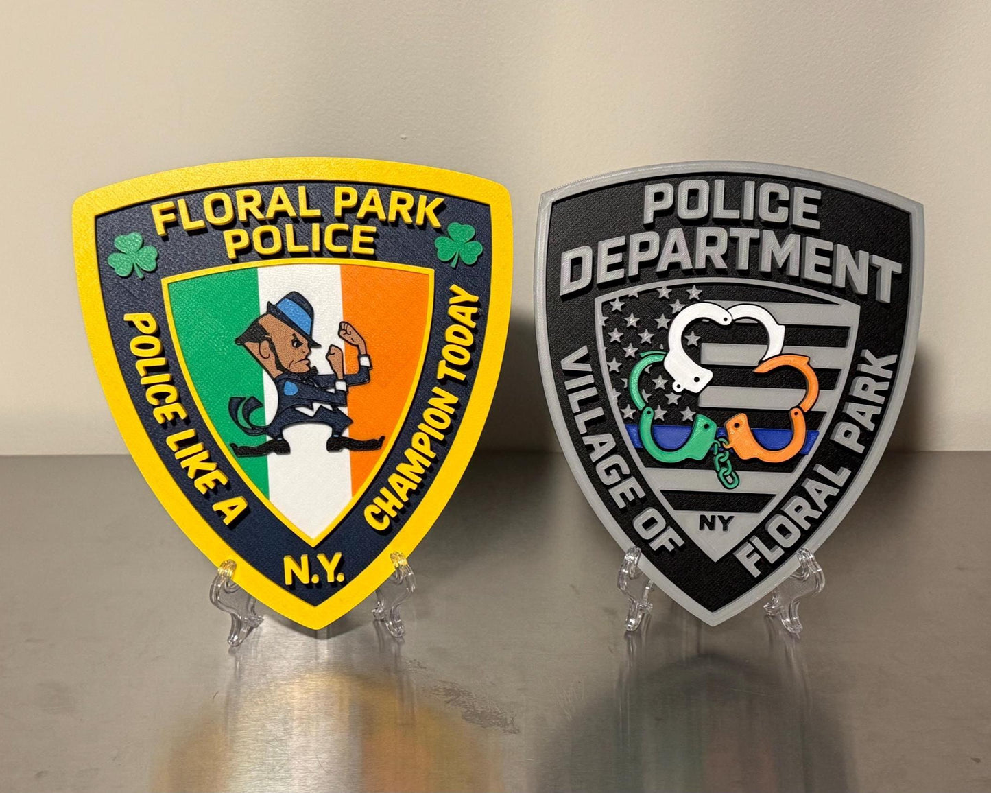 Floral Park Police Department 3D Plaque: Long Island First Responder Wall Decor New York