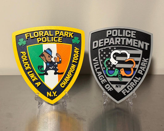 Floral Park Police Department 3D Plaque: Long Island First Responder Wall Decor New York