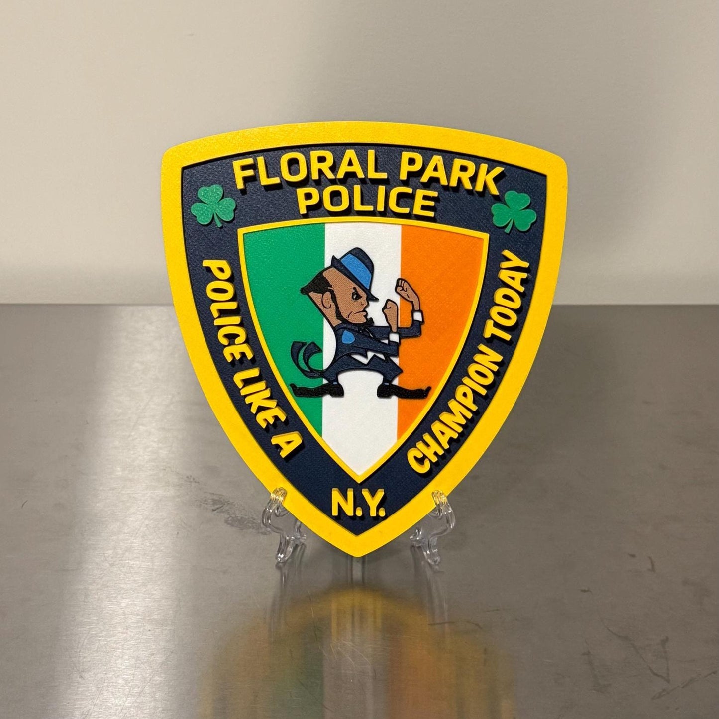 Floral Park Police Department 3D Plaque: Long Island First Responder Wall Decor New York