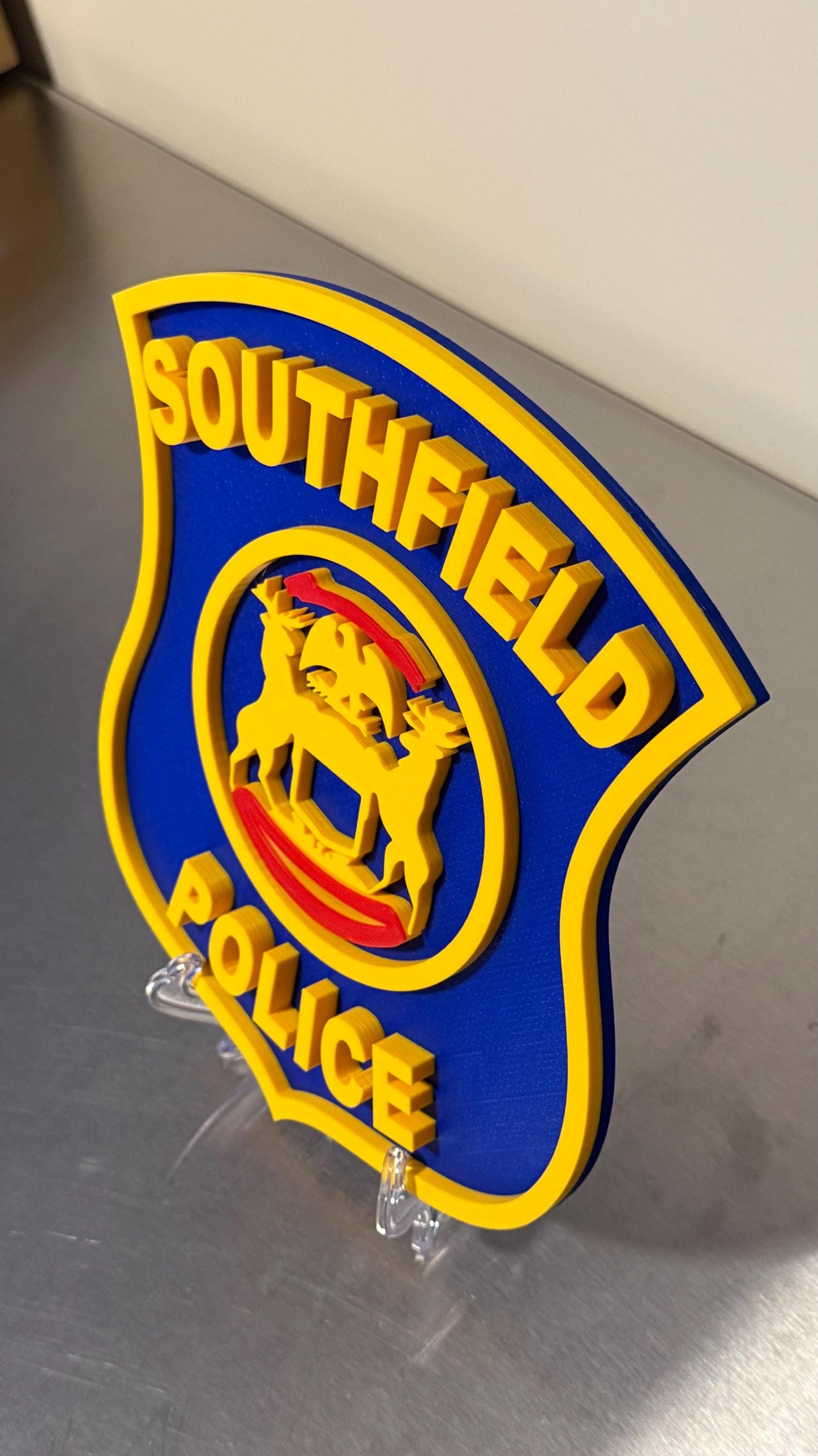 Southfield Police 3D Embossed Plaque Michigan First Responder Wall Art MI
