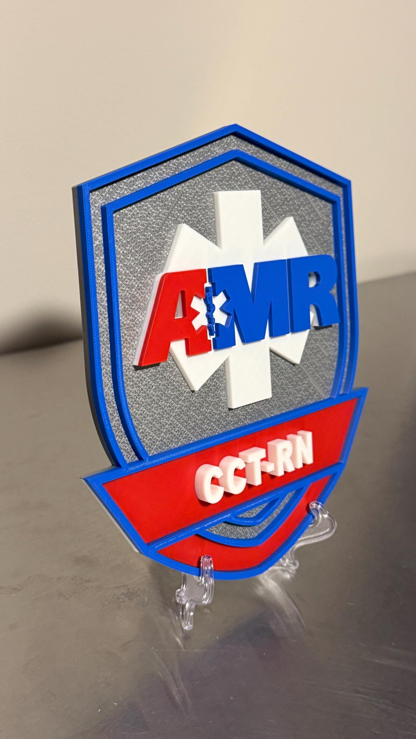 AMR EMT/Paramedic 3D Display Plaque - First Responder Wall Art