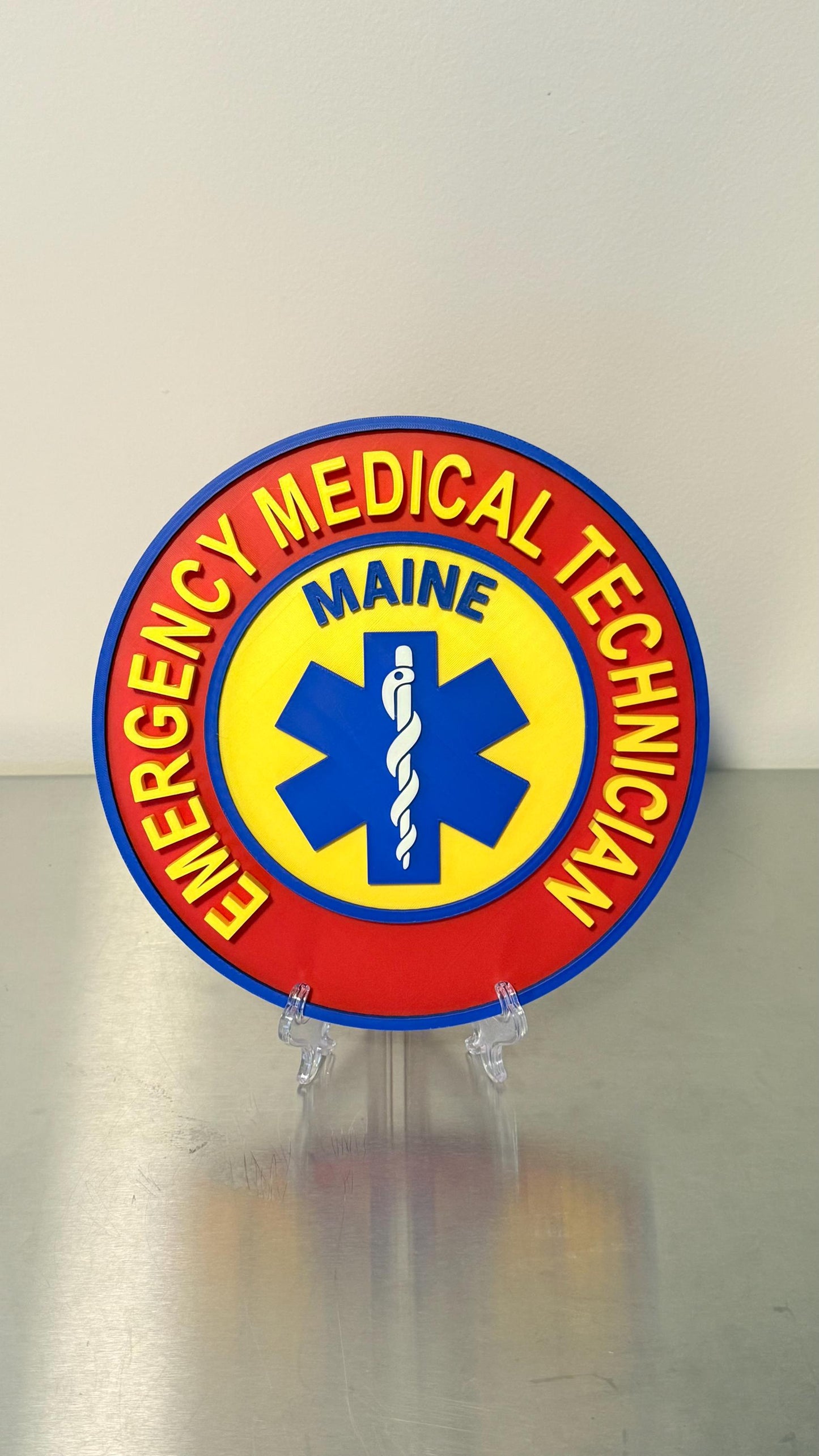 Maine EMT & Paramedic EMS 3D Embossed Display Plaque ME
