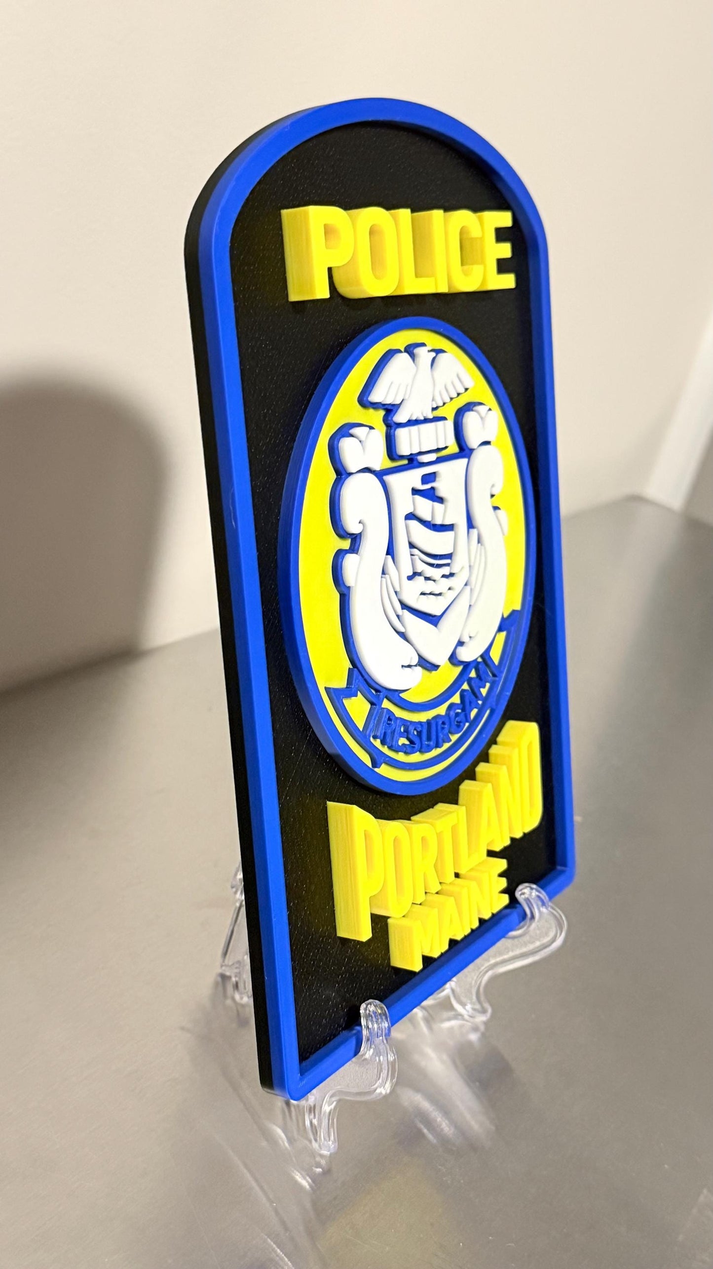 Portland Police Department 3D Embossed Display Plaque ME Maine