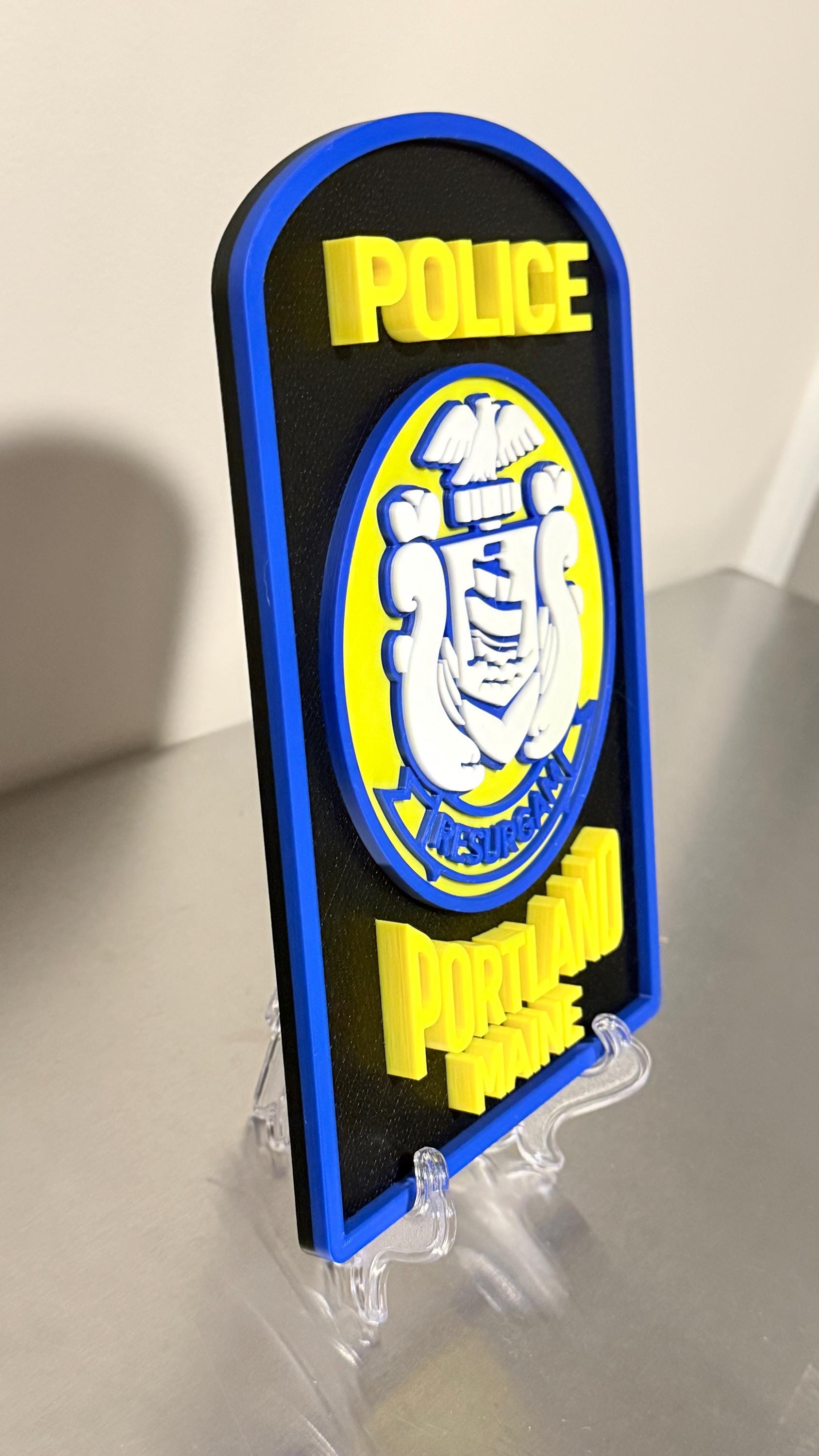 Portland Police Department 3D Embossed Display Plaque ME Maine