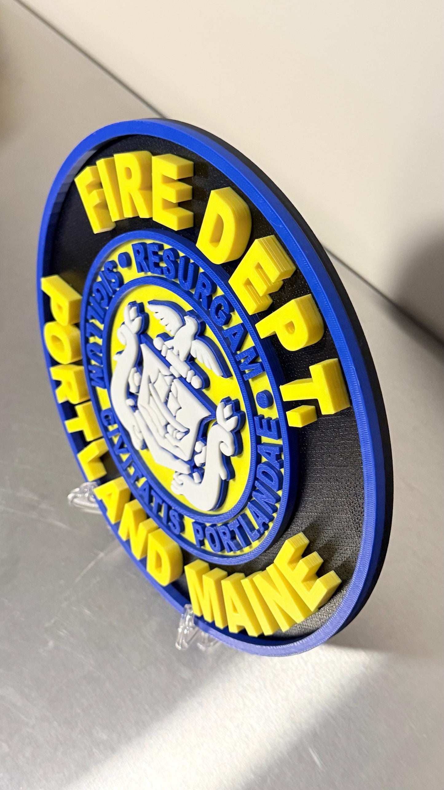 Portland Maine Fire Department Replica 3D Embossed Display Plaque ME