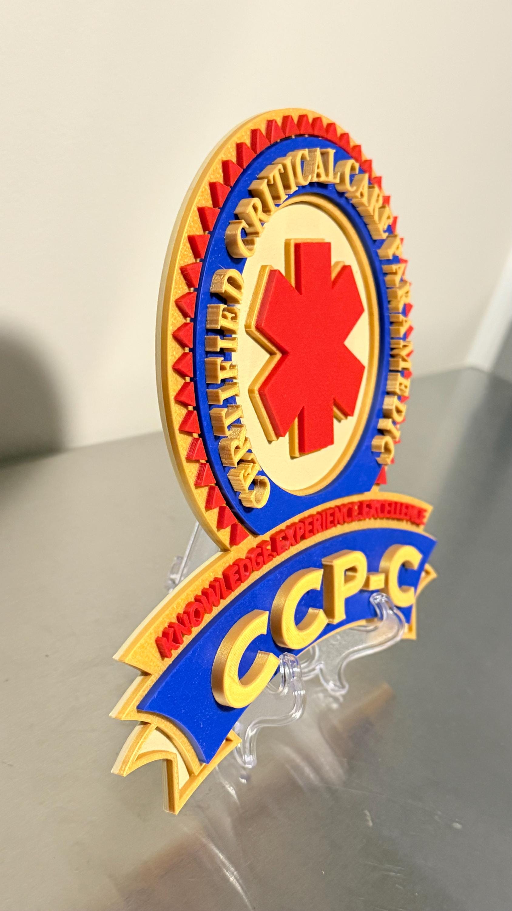 IBSC CCP-C & FP-C 3D Embossed Display Plaques Paramedic Ems Gift