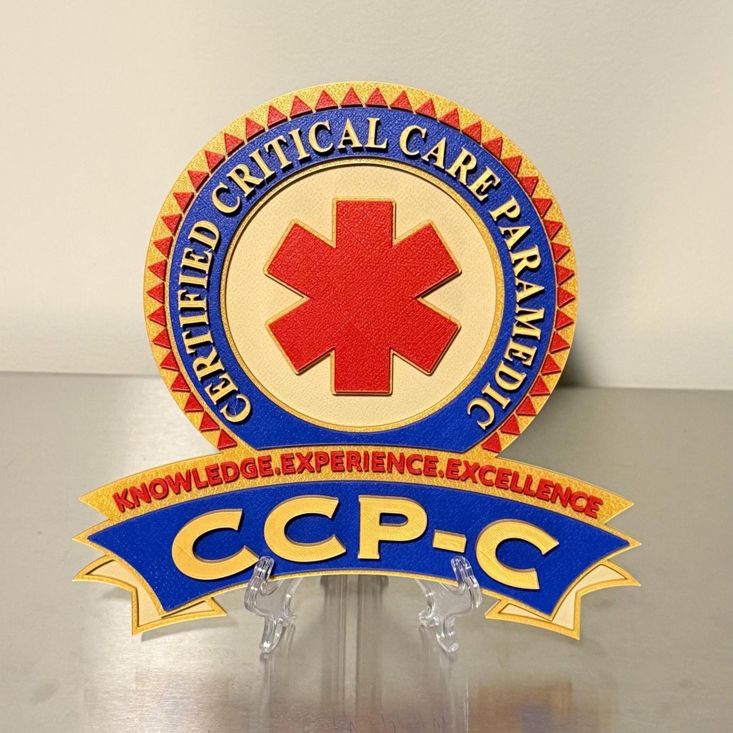 IBSC CCP-C & FP-C 3D Embossed Display Plaques Paramedic Ems Gift