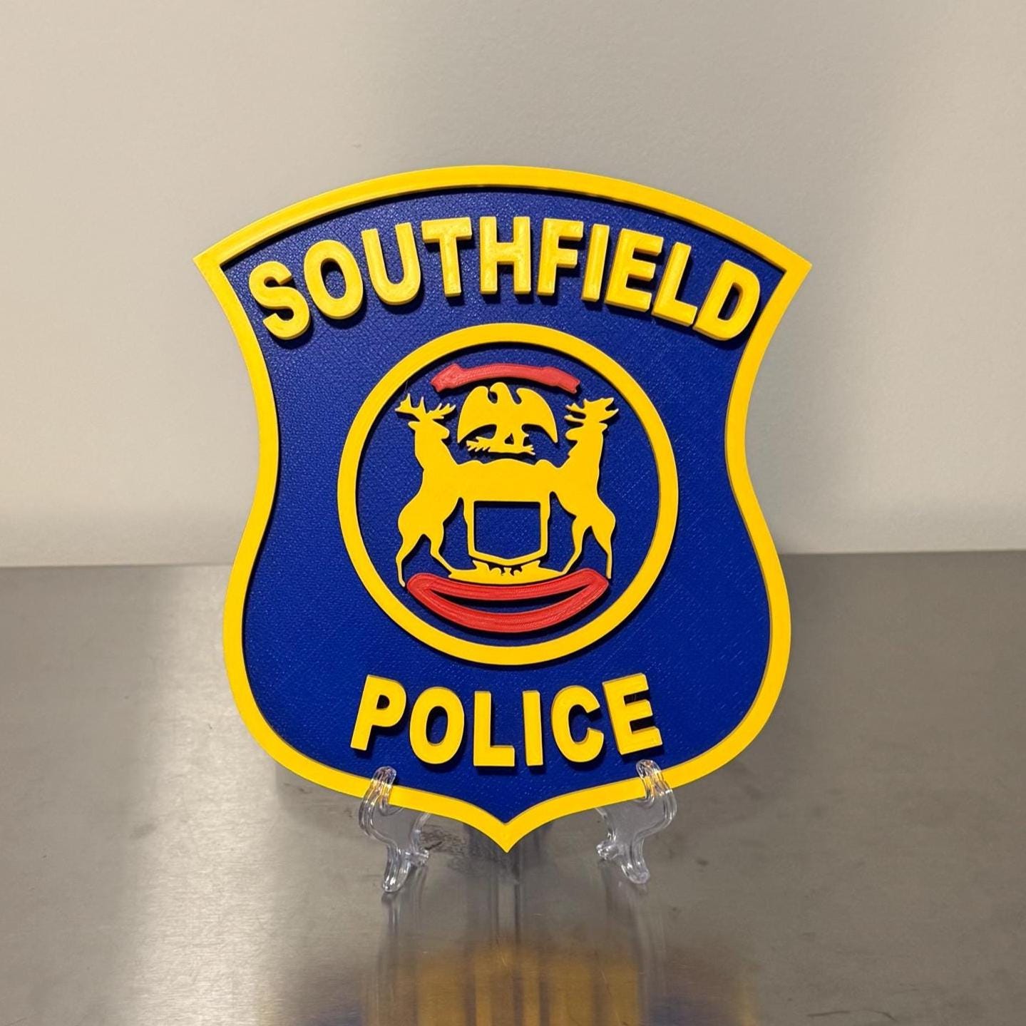 Southfield Police 3D Embossed Plaque Michigan First Responder Wall Art MI