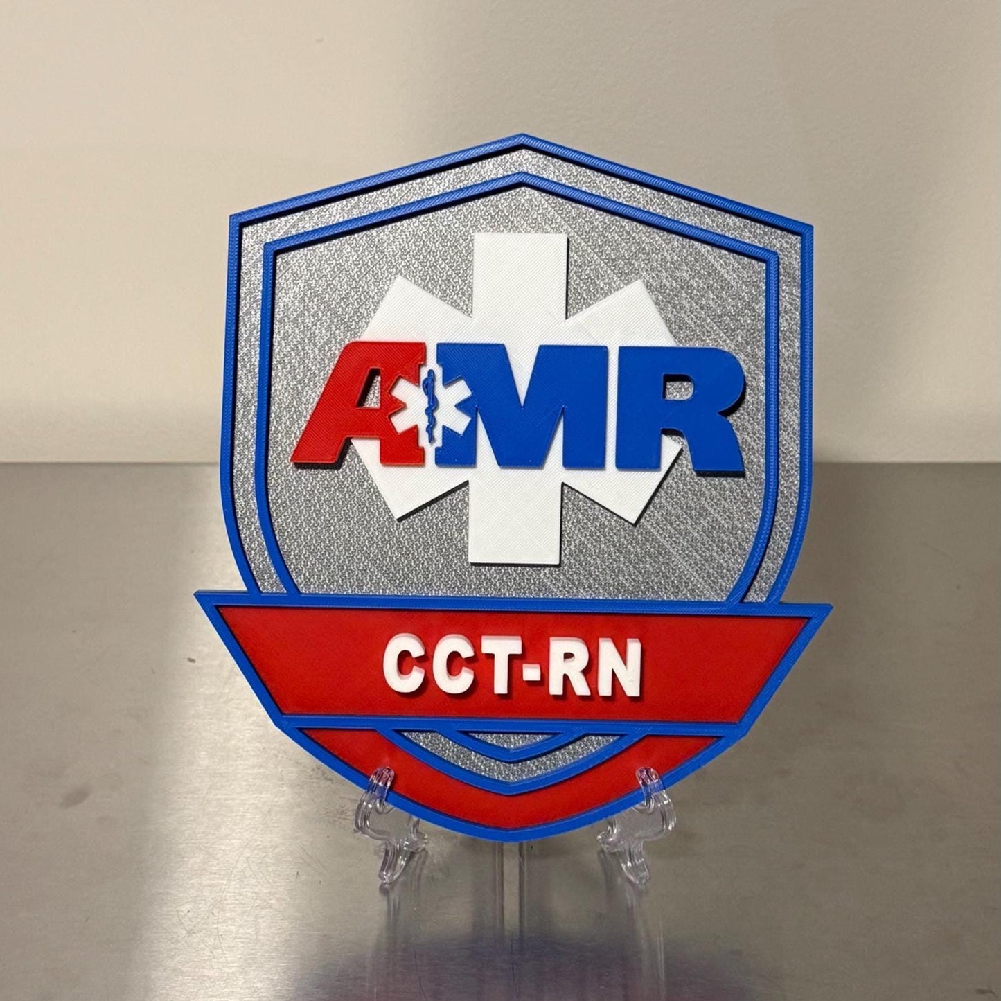 AMR EMT/Paramedic 3D Display Plaque - First Responder Wall Art