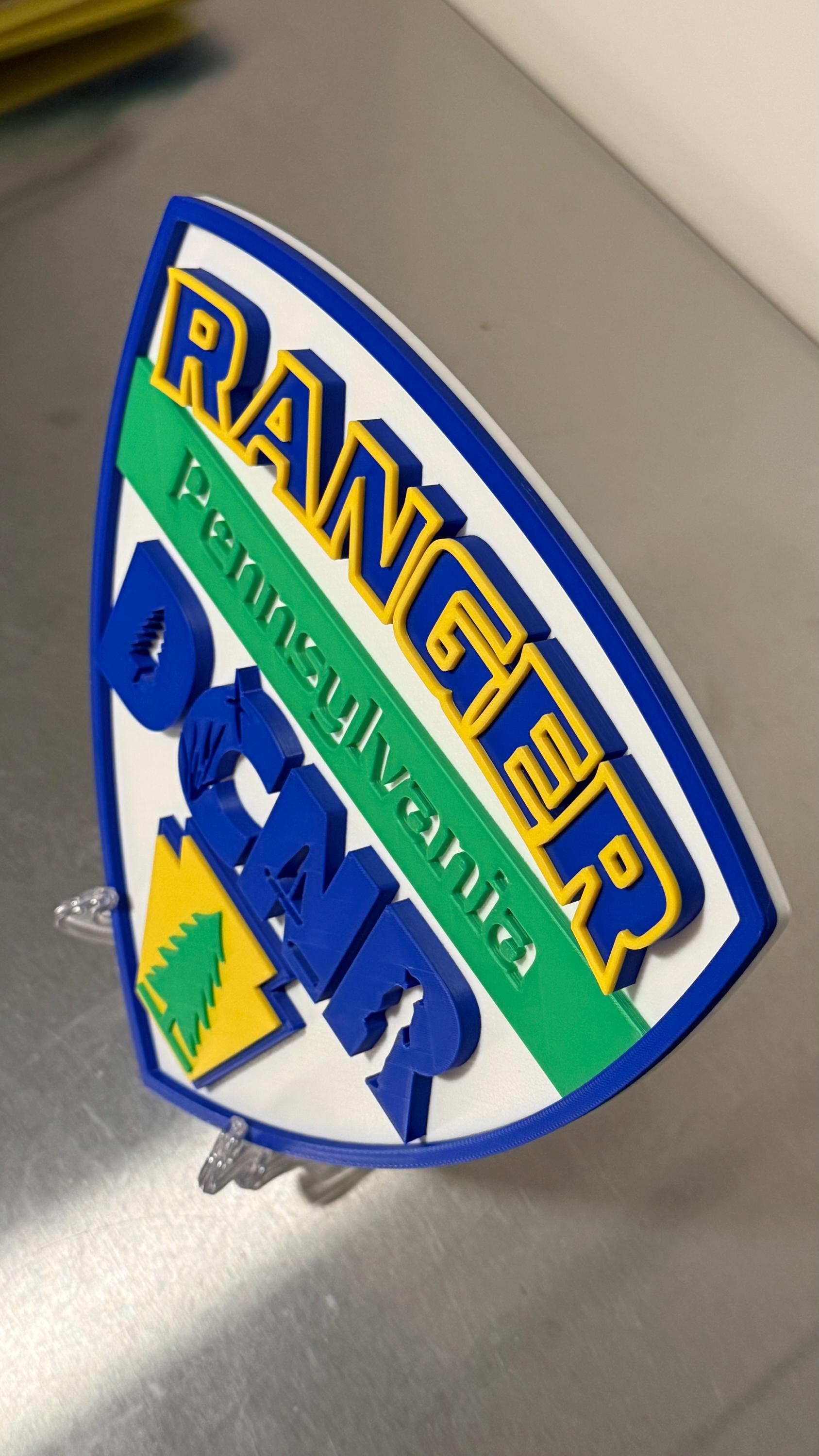 DCNR Ranger 3D Display Plaque Pennsylvania PA