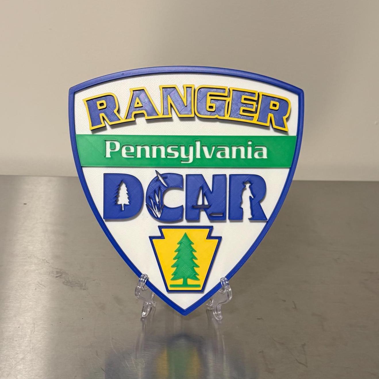 DCNR Ranger 3D Display Plaque Pennsylvania PA