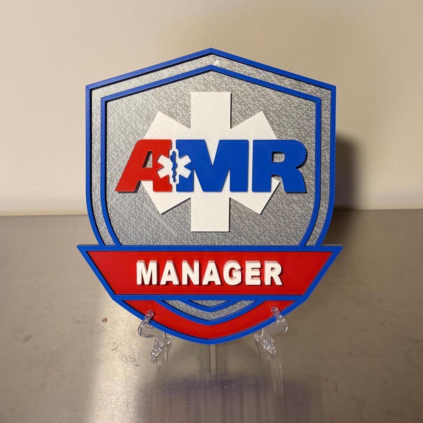 AMR EMT/Paramedic 3D Display Plaque - First Responder Wall Art