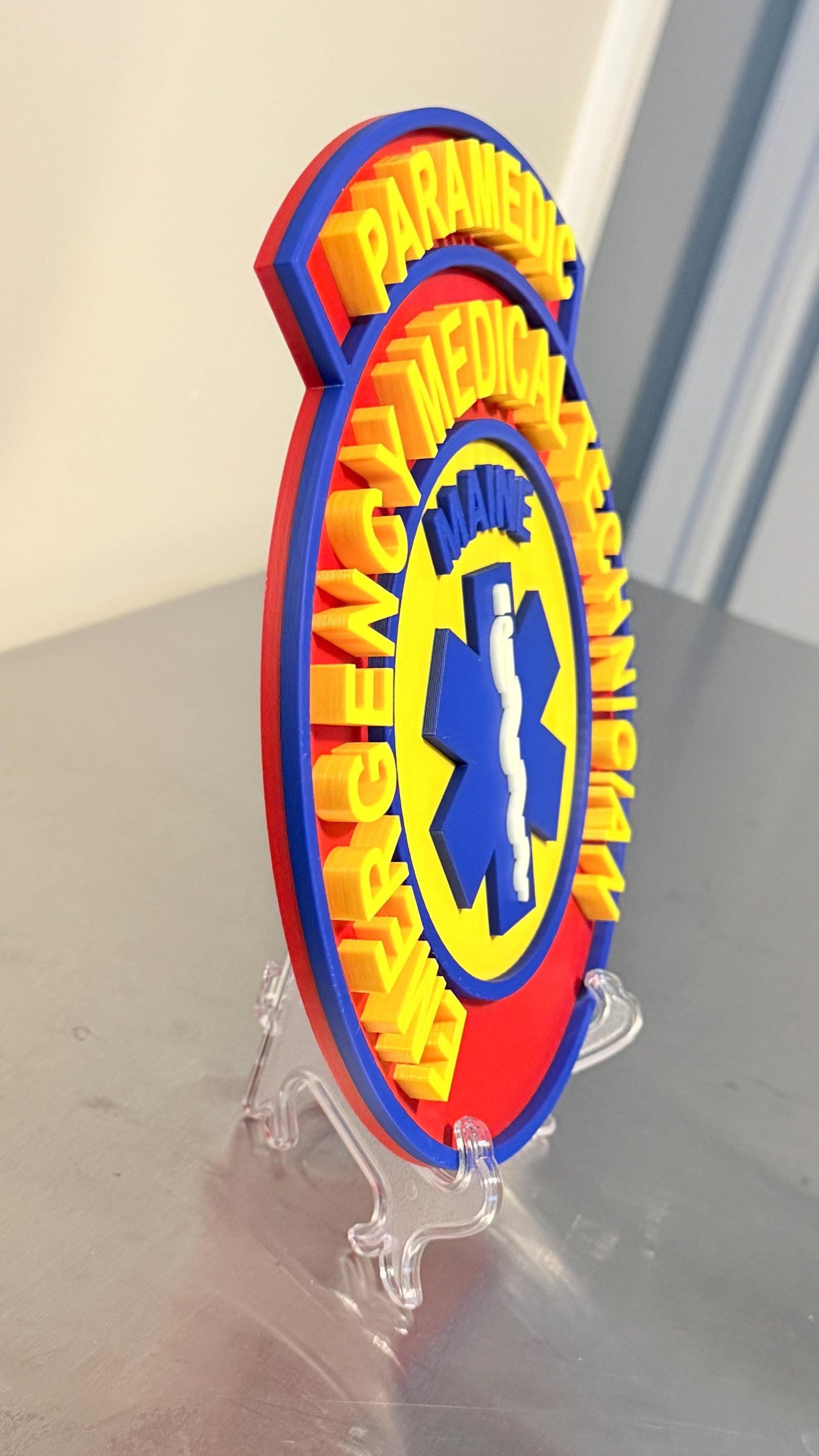 Maine EMT & Paramedic EMS 3D Embossed Display Plaque ME