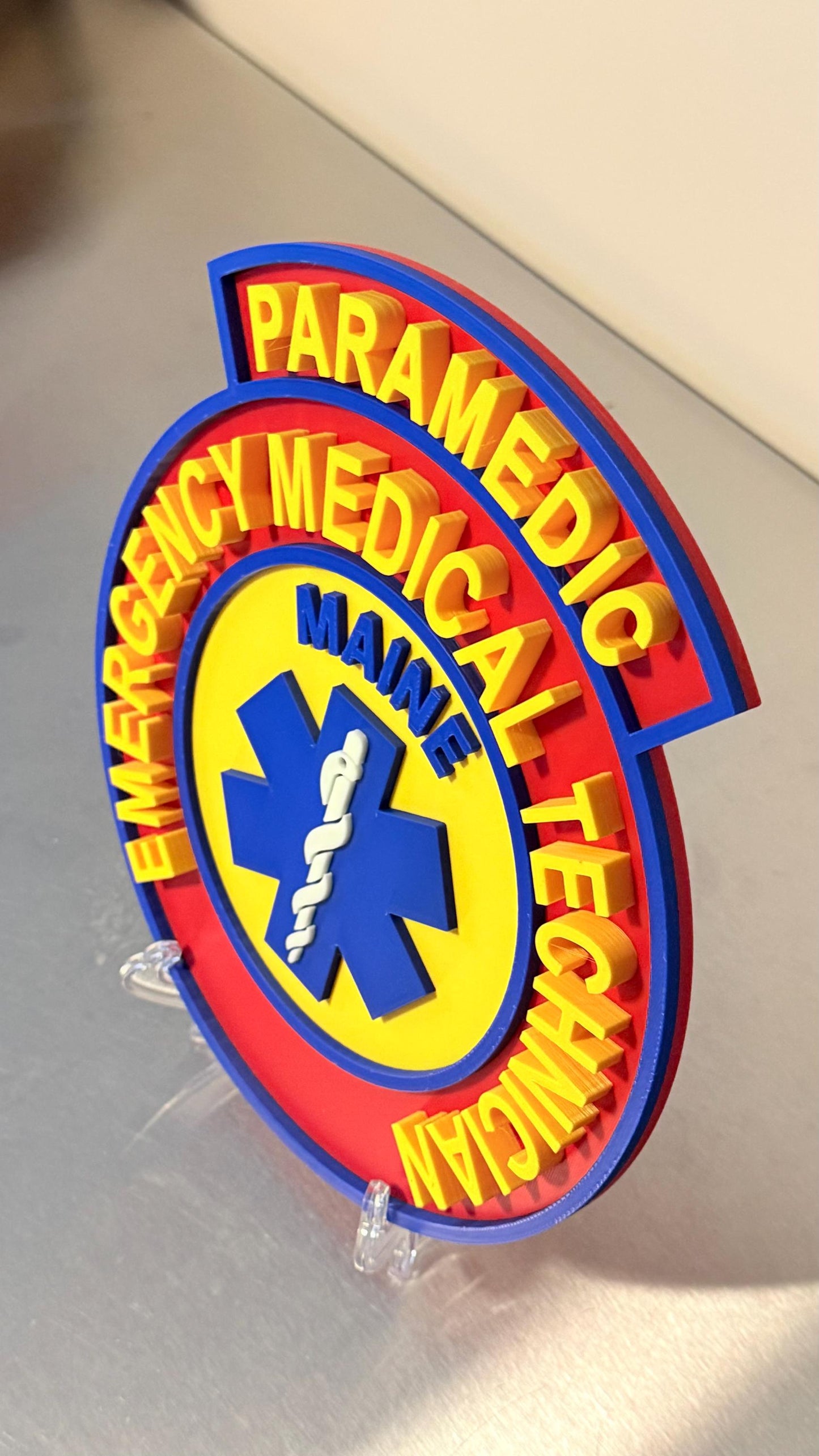 Maine EMT & Paramedic EMS 3D Embossed Display Plaque ME