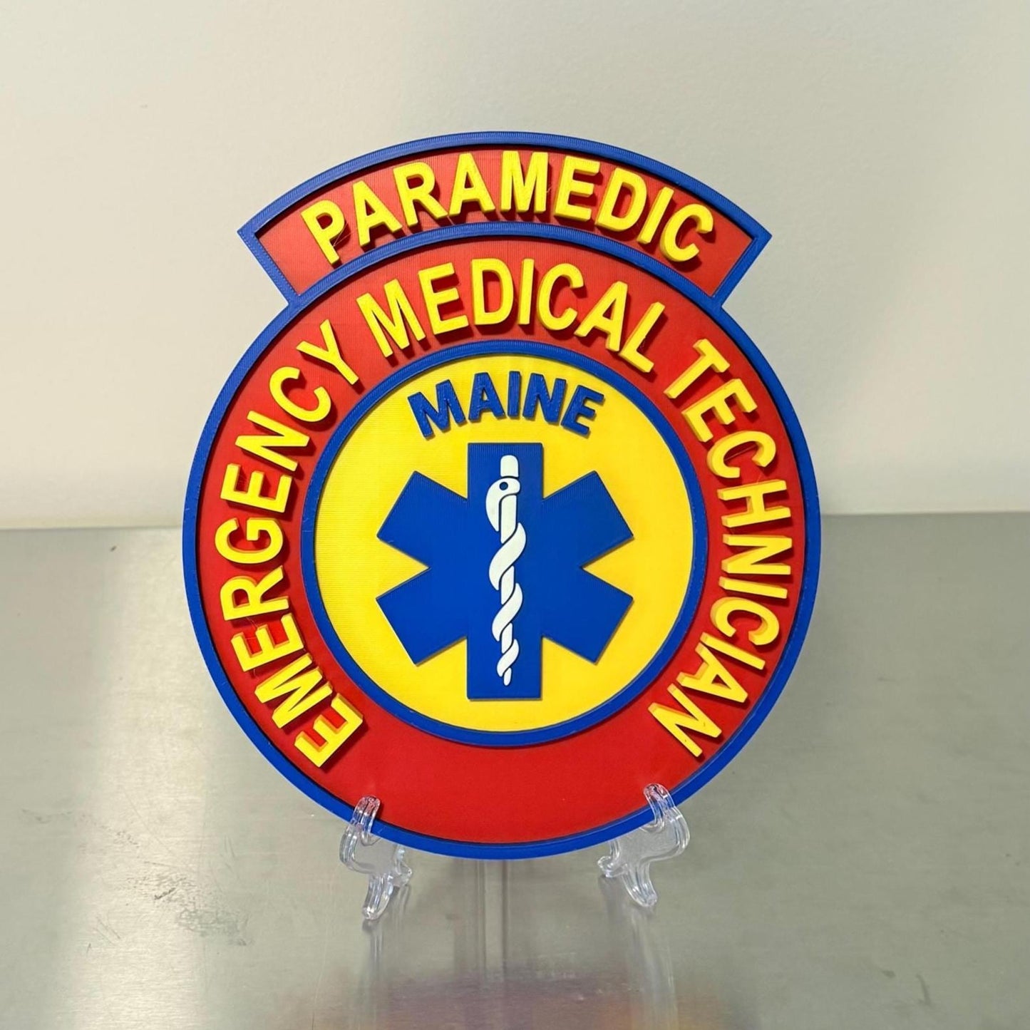 Maine EMT & Paramedic EMS 3D Embossed Display Plaque ME