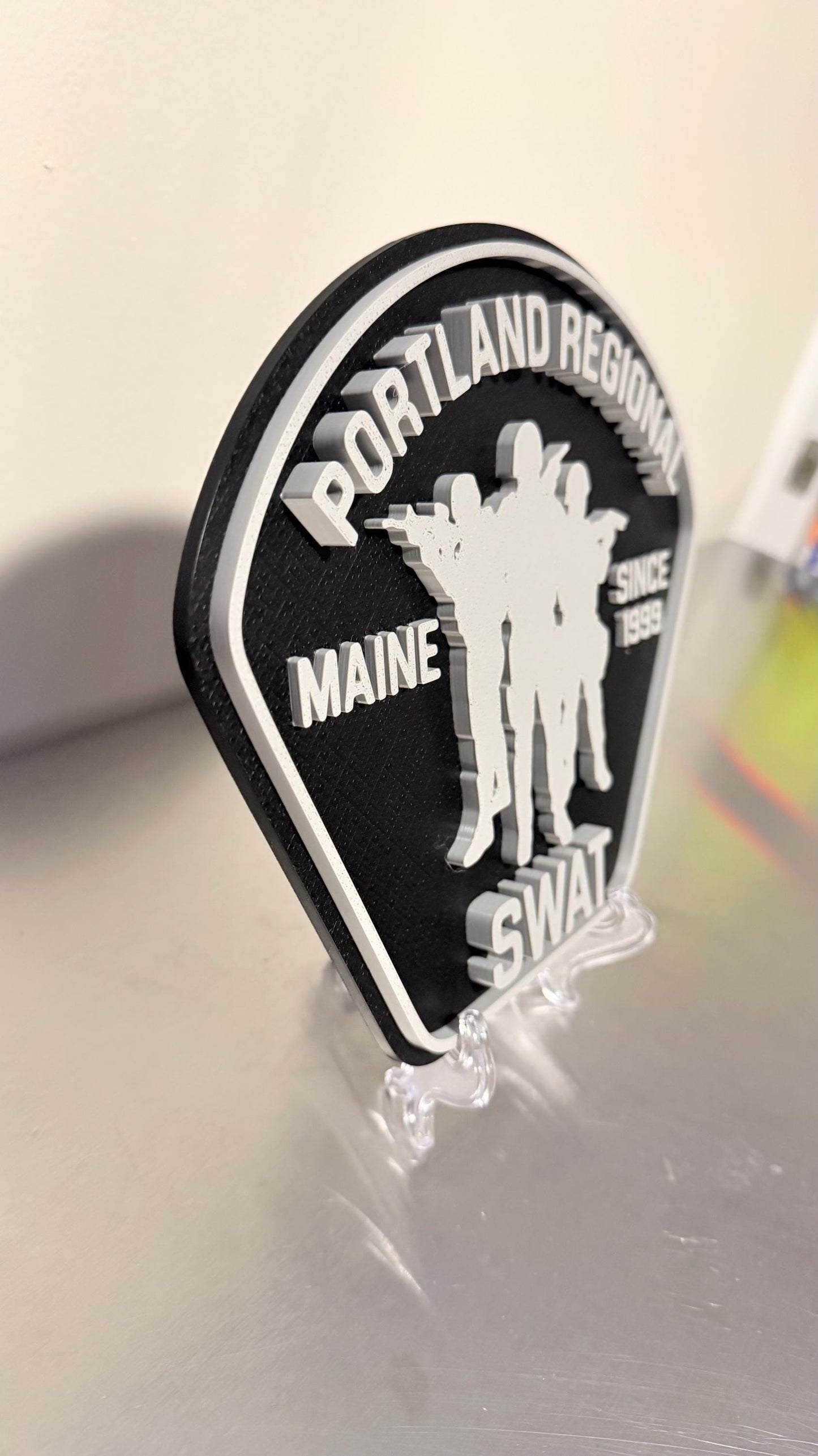 Portland Regional SWAT Police 3D Embossed Display Plaque ME Maine