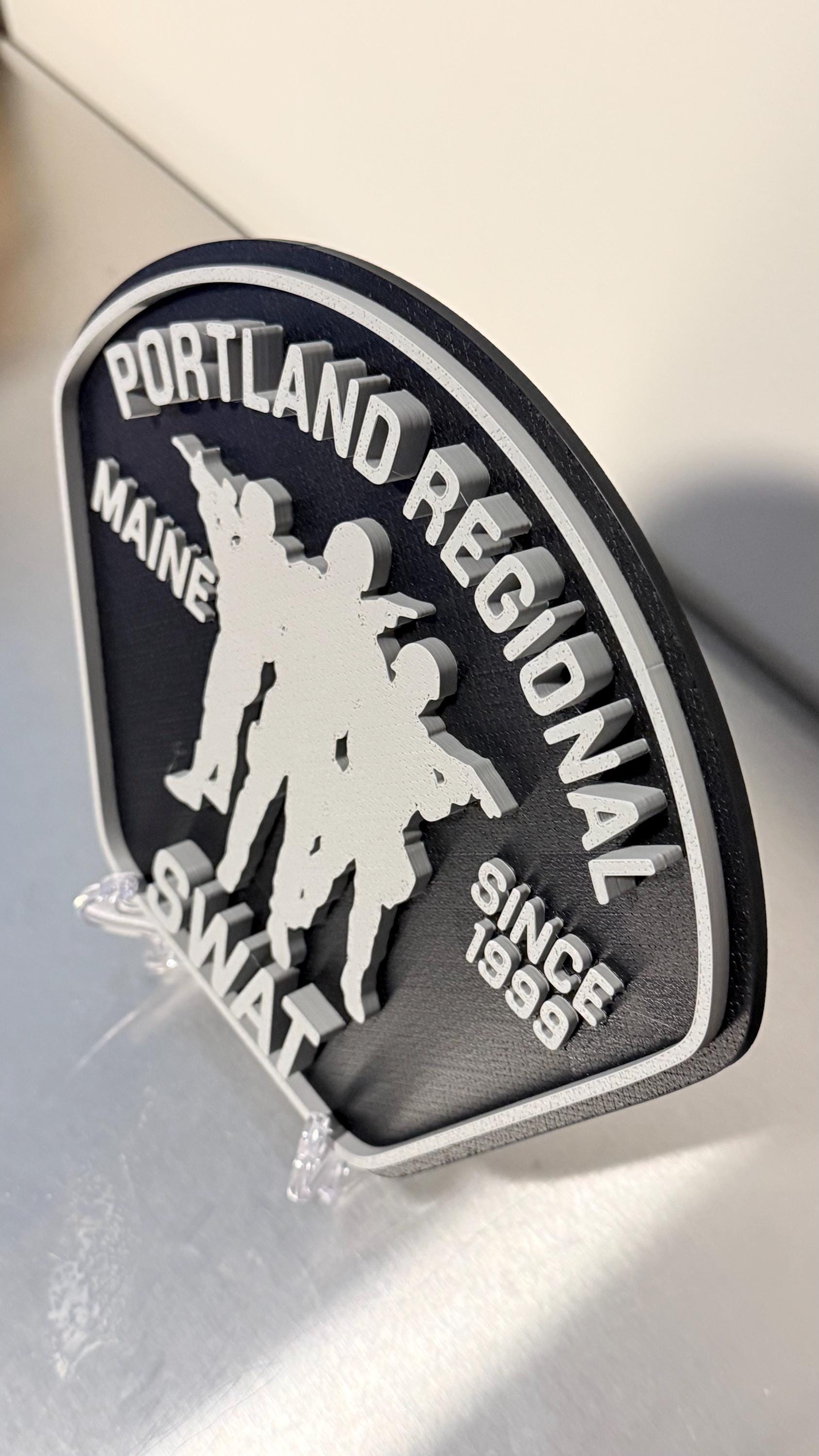 Portland Regional SWAT Police 3D Embossed Display Plaque ME Maine