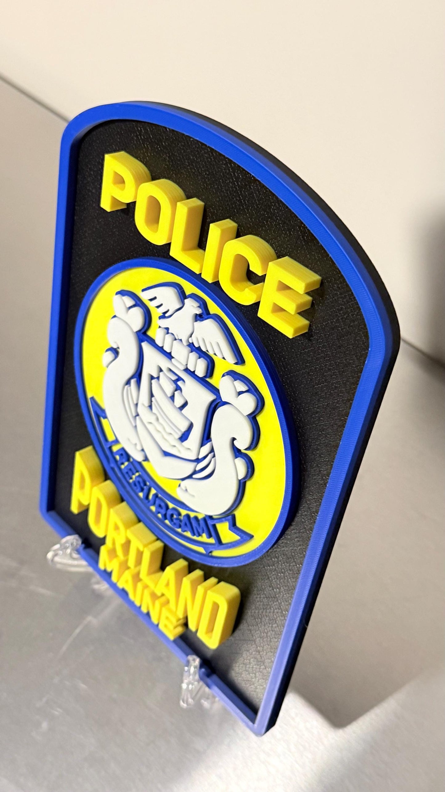 Portland Police Department 3D Embossed Display Plaque ME Maine