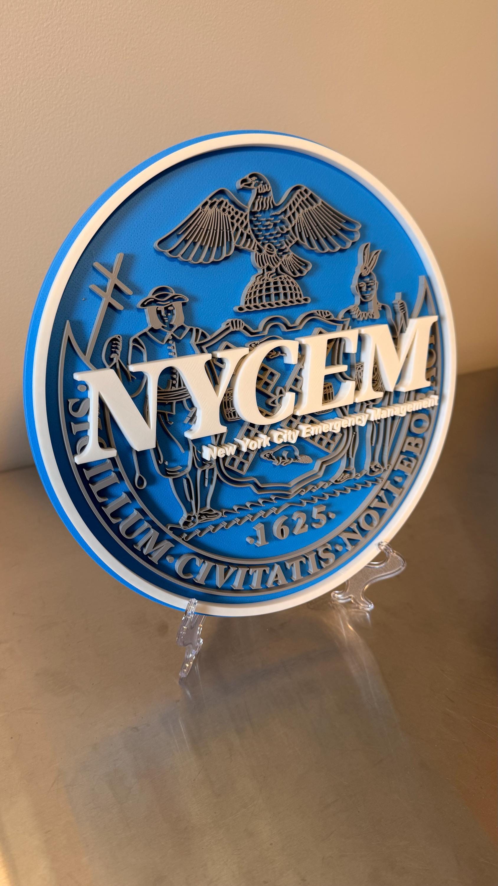 New York City Emergency Management 3D Display Plaque Wall Art NYC NYCEM