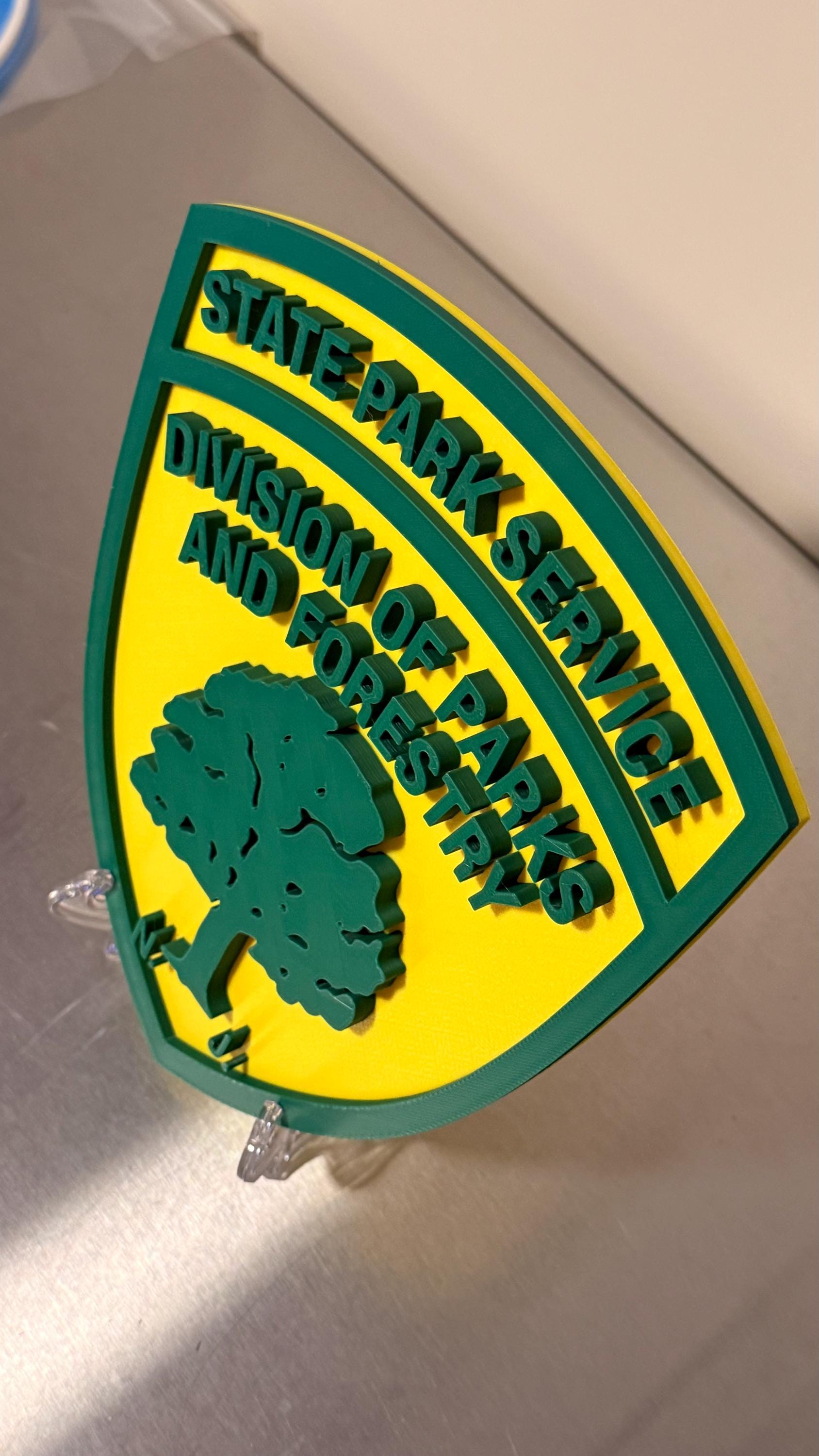 NJ State Park Services Division of Parks & Forestry 3D Embossed Plaque New Jersey