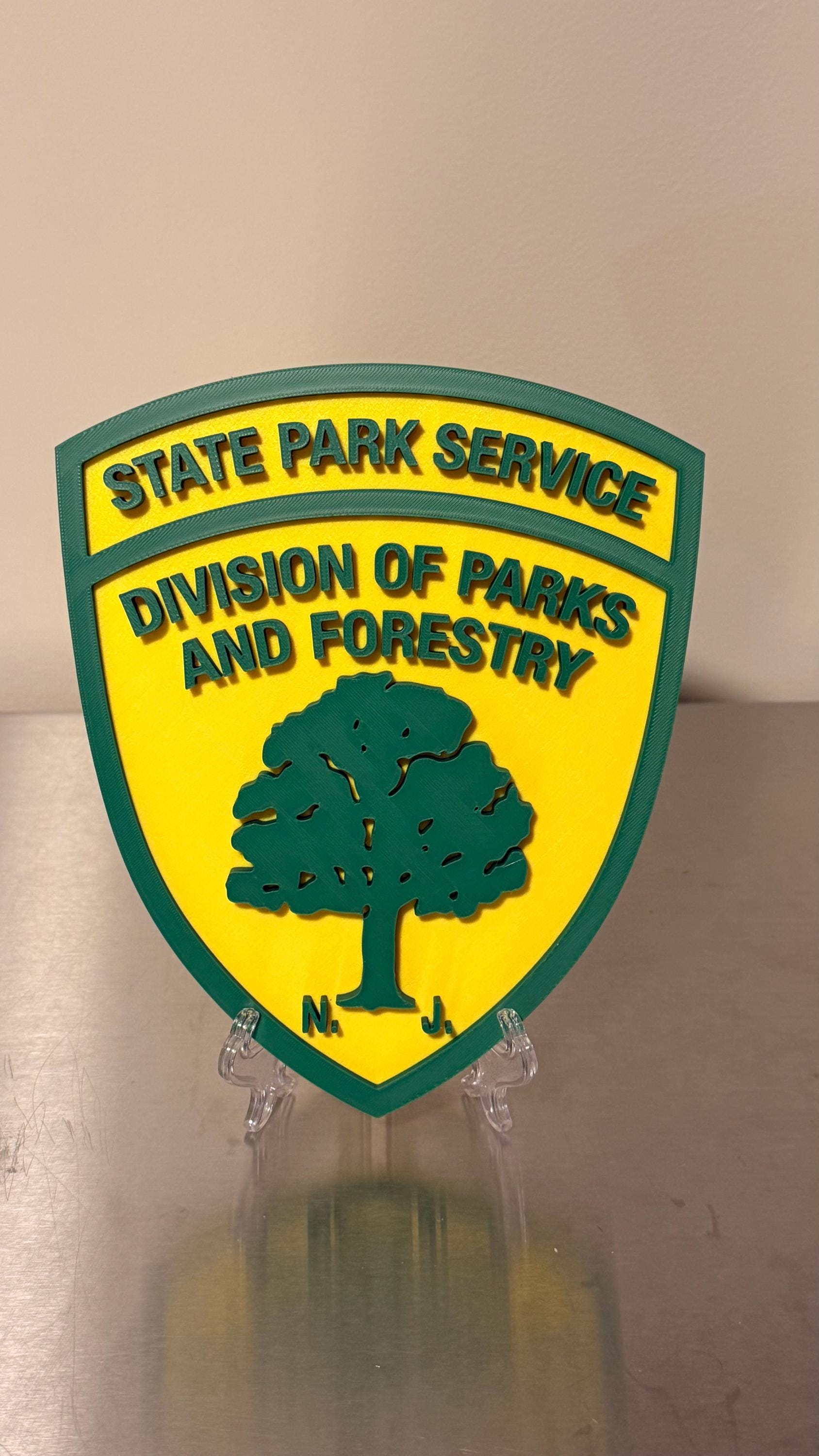 NJ State Park Services Division of Parks & Forestry 3D Embossed Plaque New Jersey