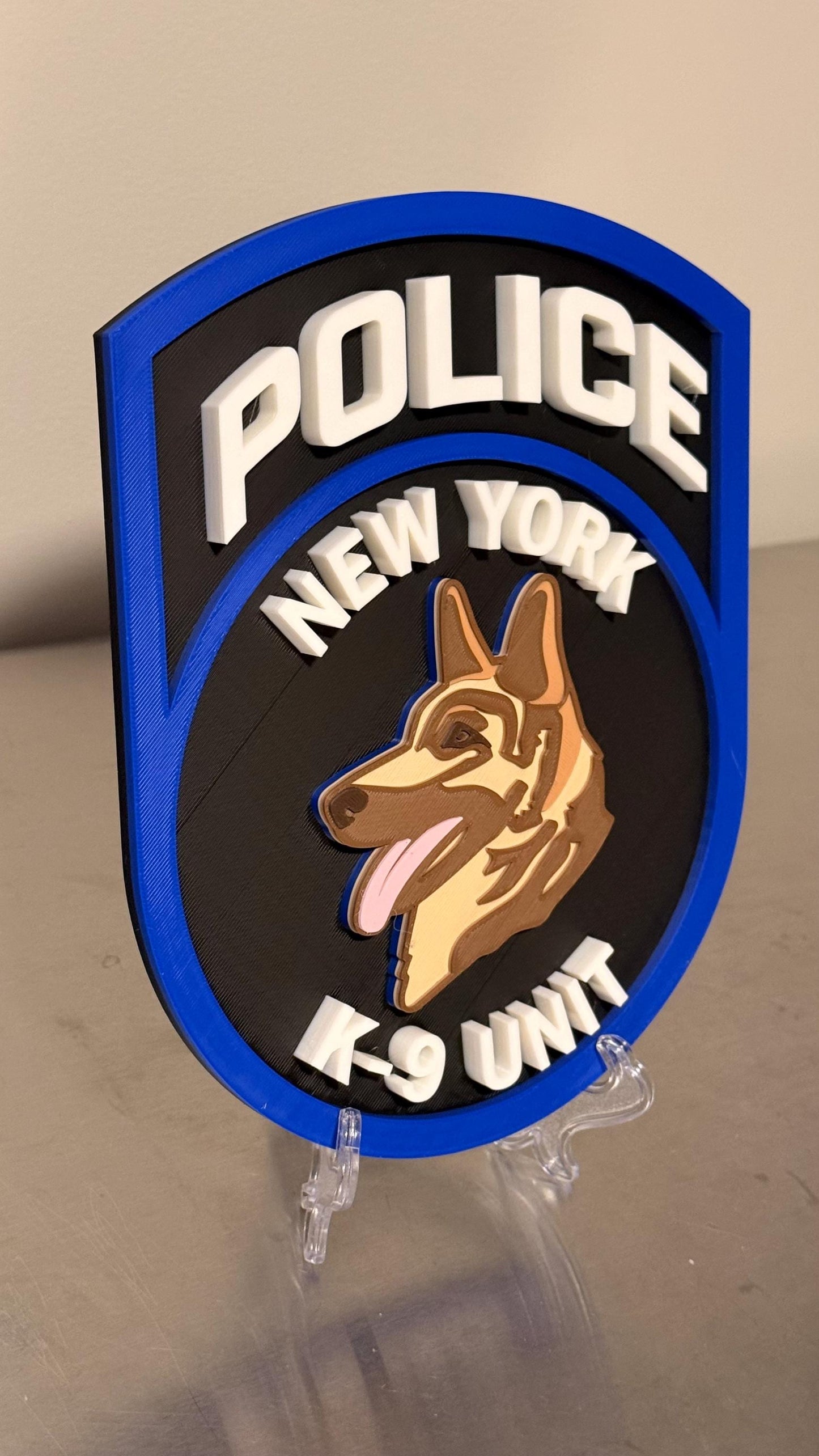 NYPD K9 Plaque 3D Embossed Police Plaque New York City Police