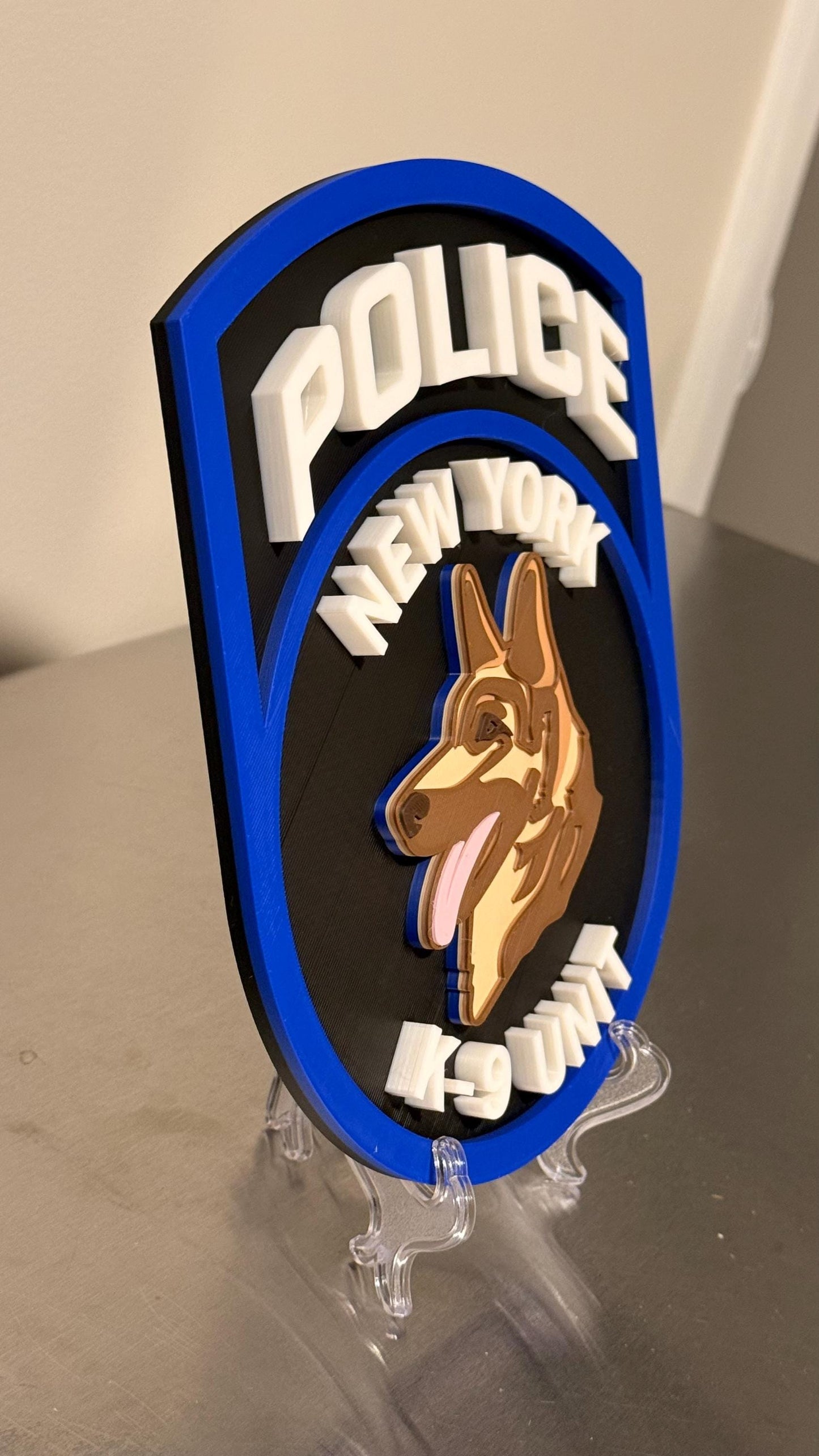 NYPD K9 Plaque 3D Embossed Police Plaque New York City Police