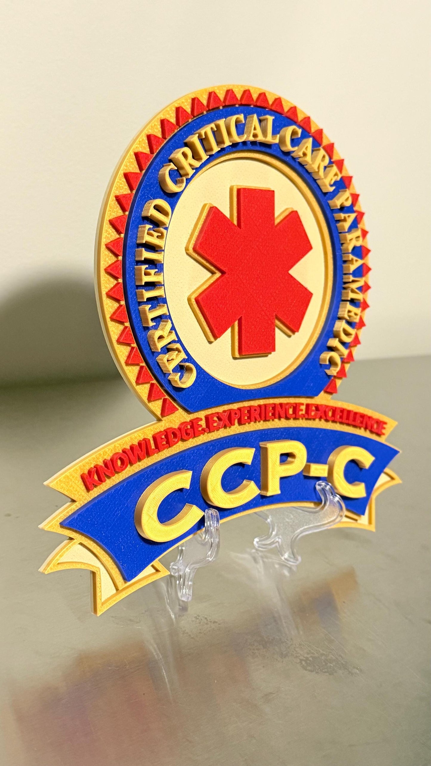 IBSC CCP-C & FP-C 3D Embossed Display Plaques Paramedic Ems Gift