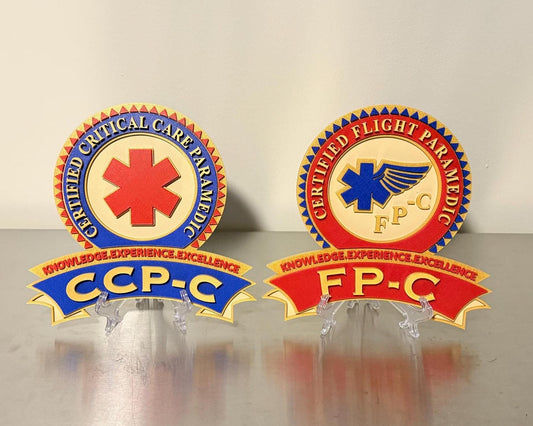 IBSC CCP-C & FP-C 3D Embossed Display Plaques Paramedic Ems Gift
