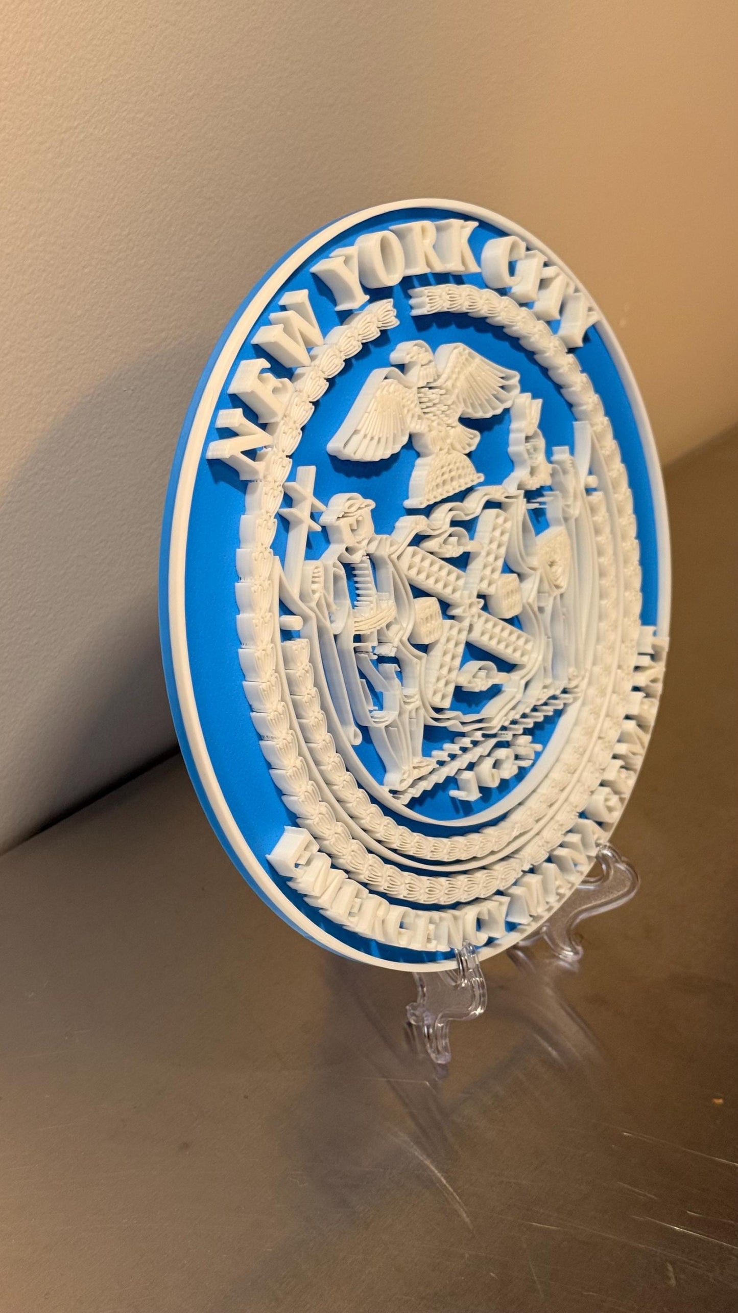 New York City Emergency Management v2 3D Display Plaque Wall Art NYC NYCEM
