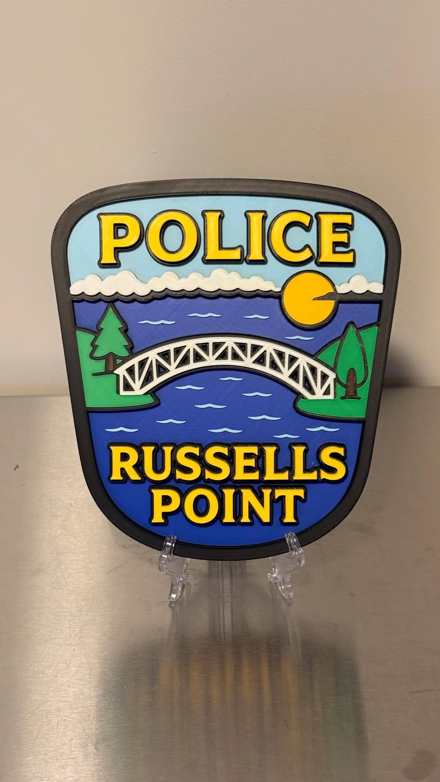 Russells Point Police Department 3D Embossed Plaque - First Responder Wall Art Ohio OH