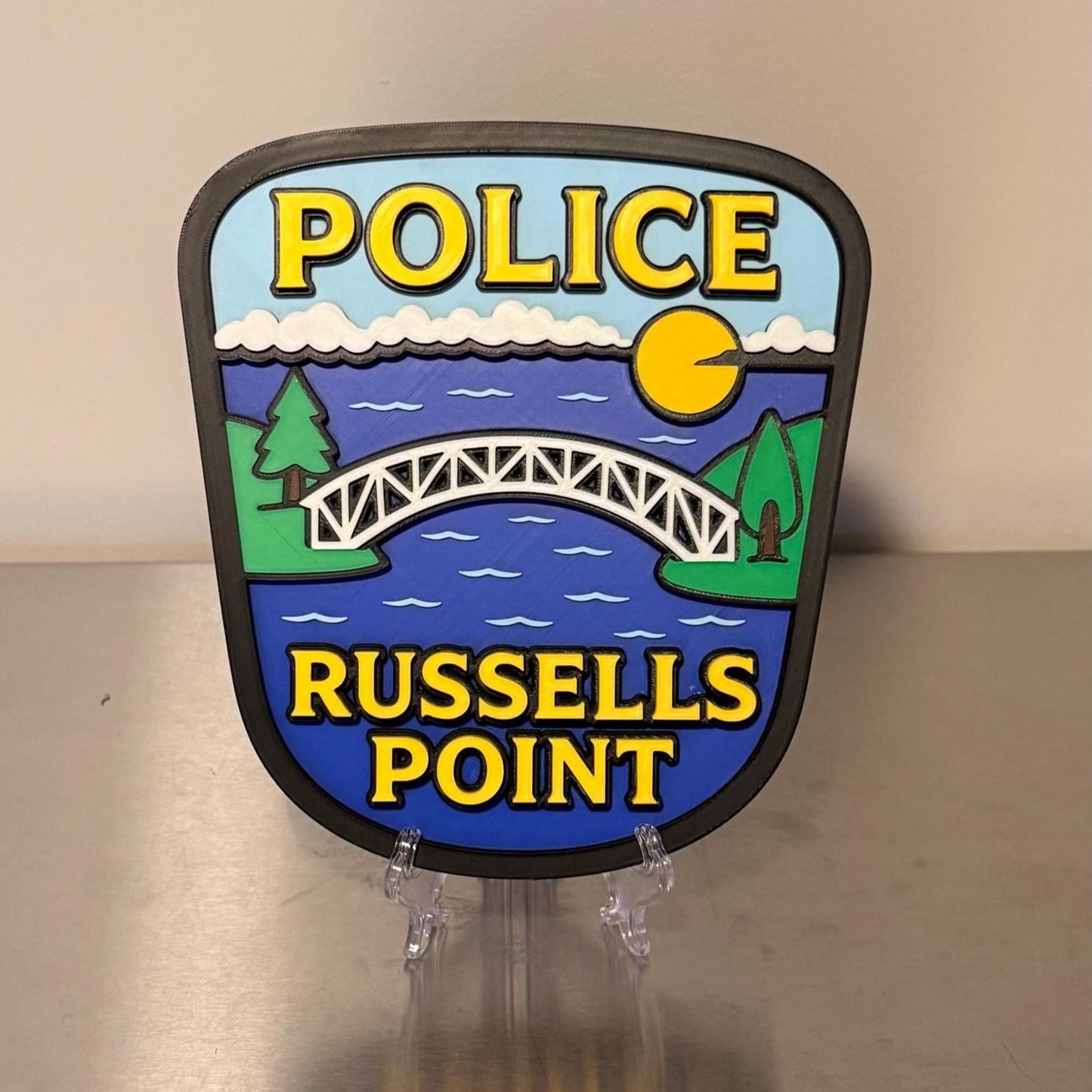 Russells Point Police Department 3D Embossed Plaque - First Responder Wall Art Ohio OH