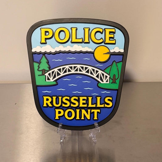 Russells Point Police Department 3D Embossed Plaque - First Responder Wall Art Ohio OH