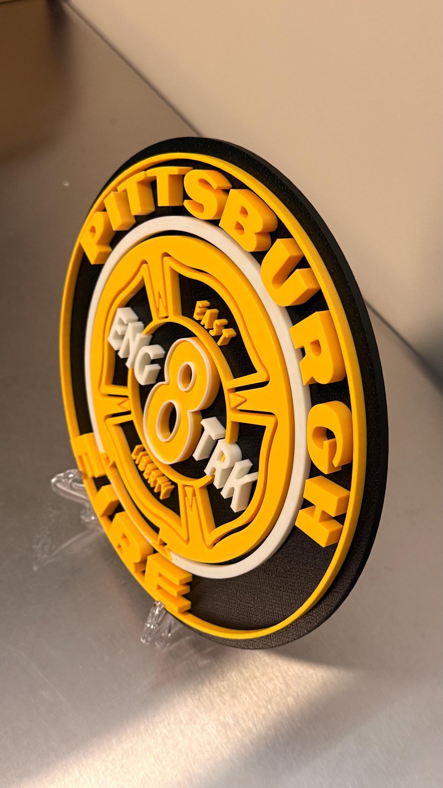 Pittsburgh Fire Department Engine 8 Truck 8 3D Embossed Plaque: First Responder Wall Art Pennsylvania