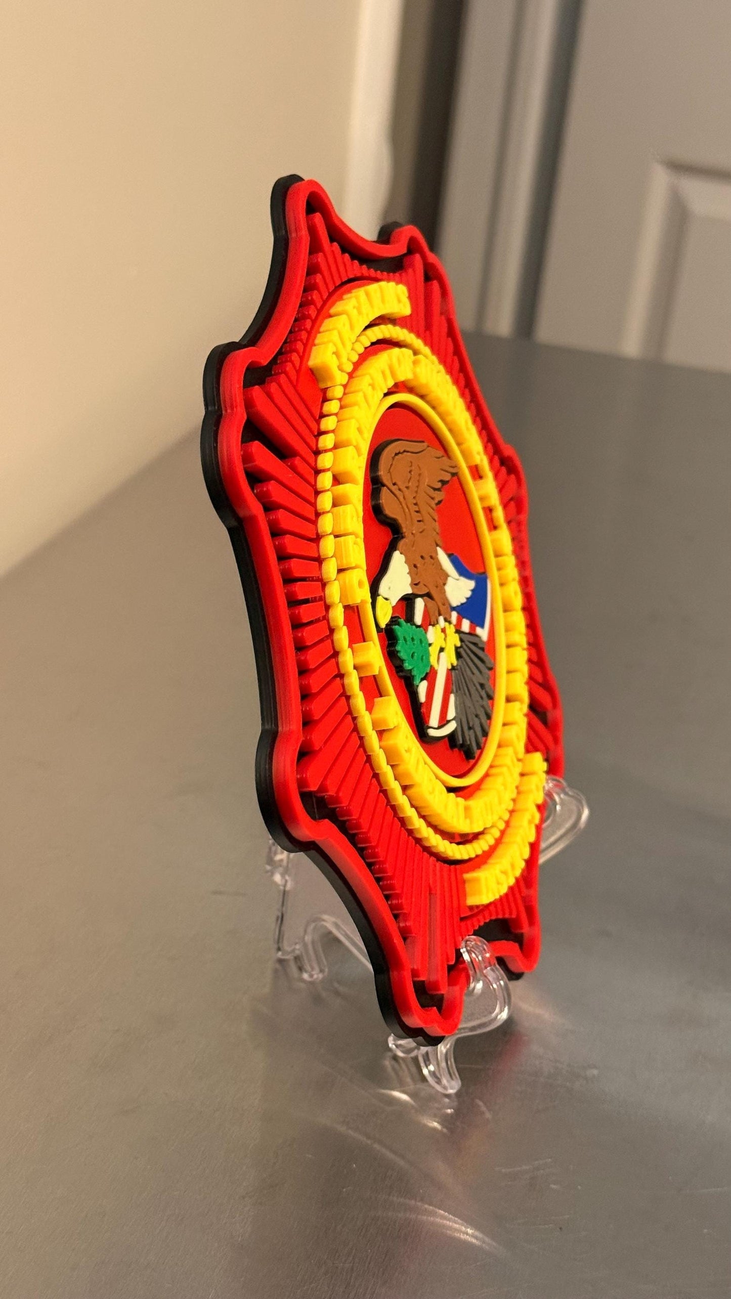 Federal Prison Firearms Instructor Plaque - 3D Embossed DOJ Display Government