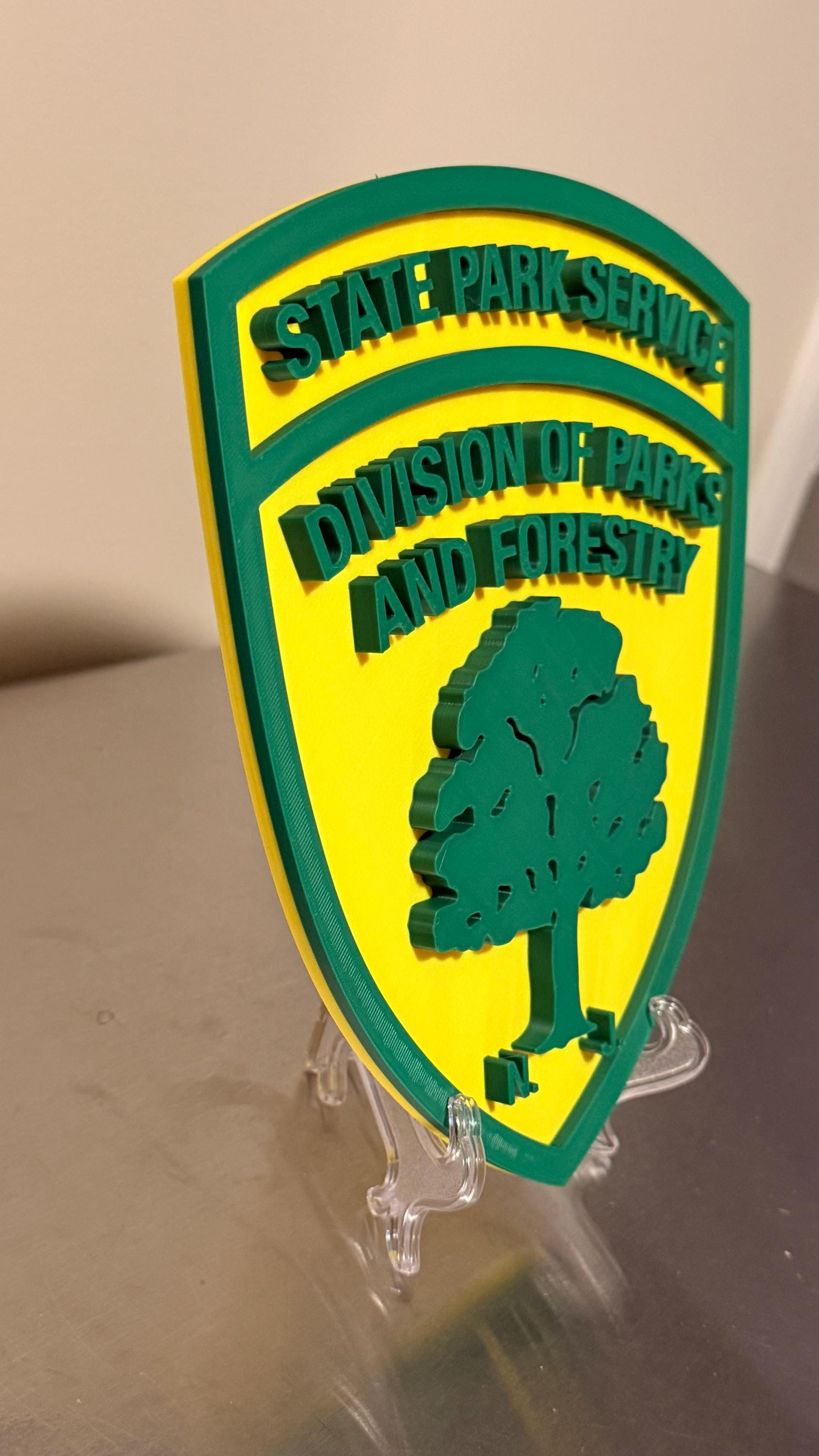 NJ State Park Services Division of Parks & Forestry 3D Embossed Plaque New Jersey