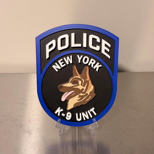 NYPD K9 Plaque 3D Embossed Police Plaque New York City Police