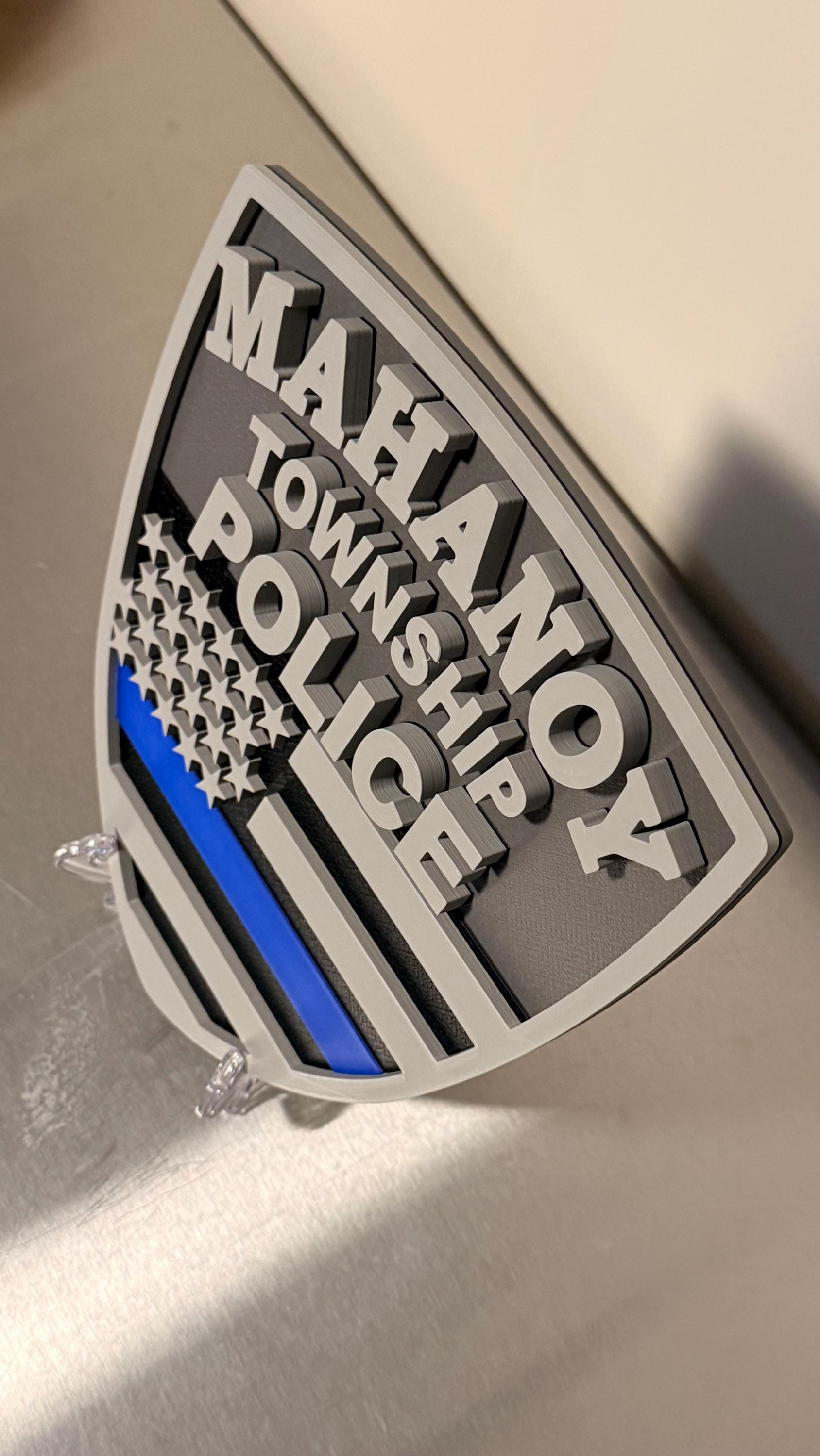 Mahanoy Township Police Department 3D Embossed Plaque - Pennsylvania First Responder Wall Art