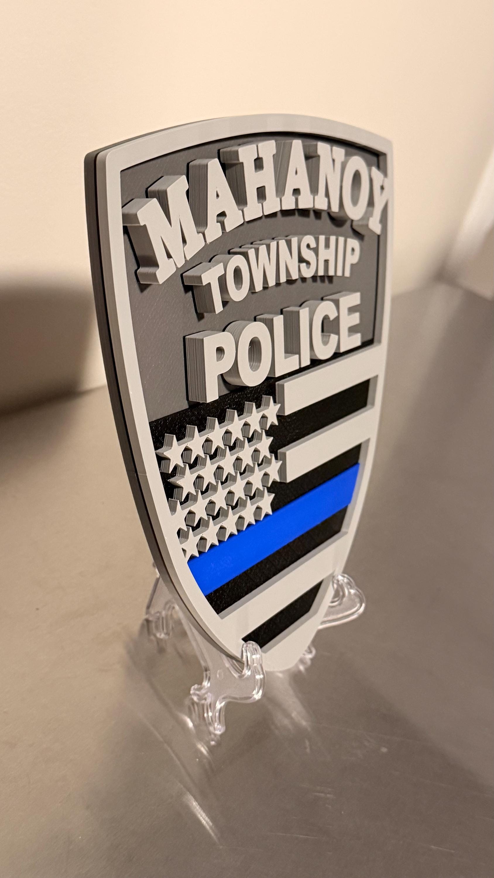 Mahanoy Township Police Department 3D Embossed Plaque - Pennsylvania First Responder Wall Art