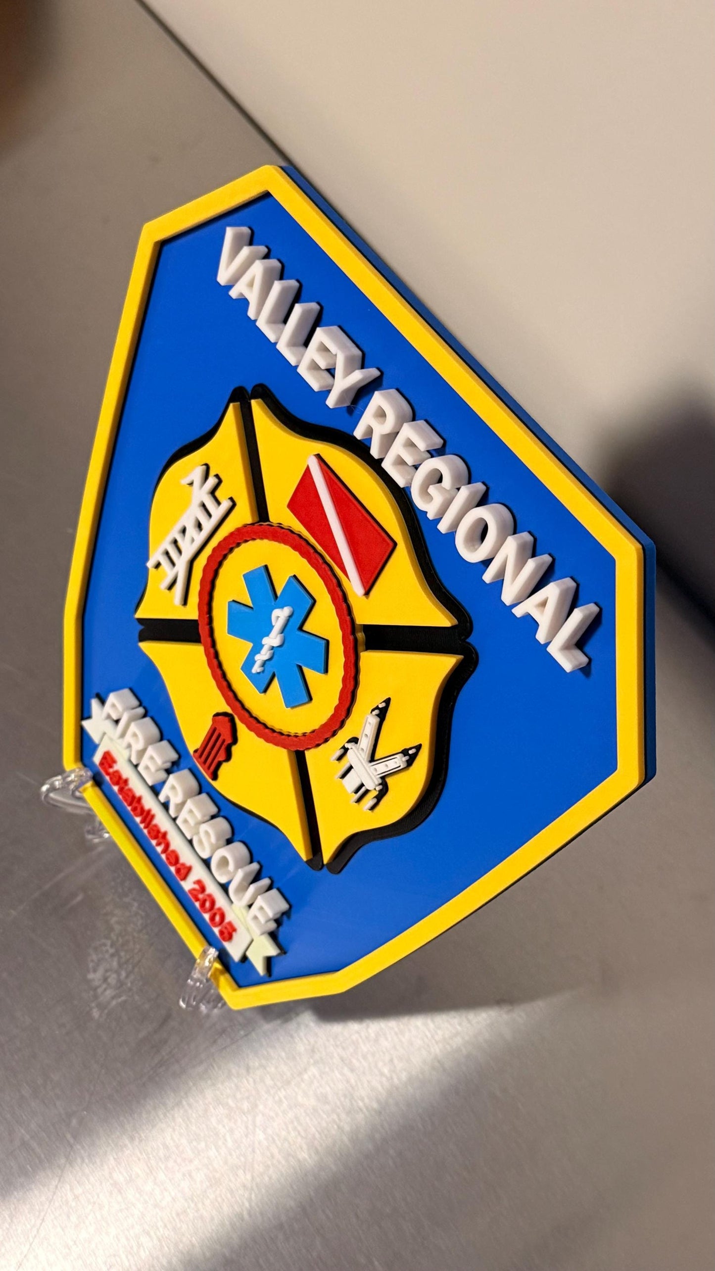 Valley Regional Fire Rescue 3D Embossed Display Plaque - Pennsylvania First Responder Wall Art
