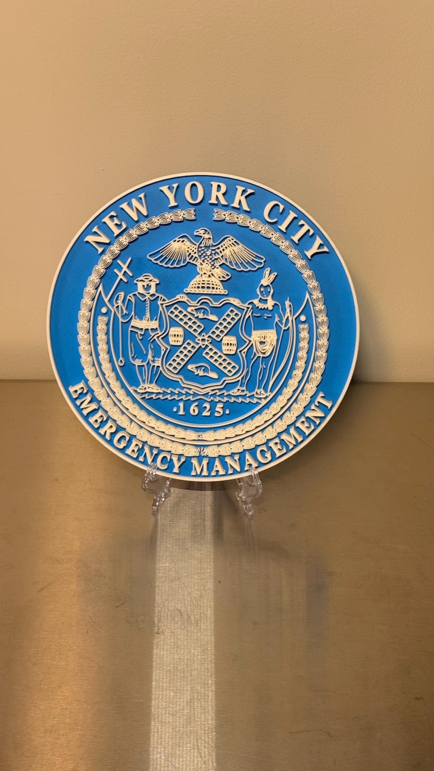 New York City Emergency Management v2 3D Display Plaque Wall Art NYC NYCEM