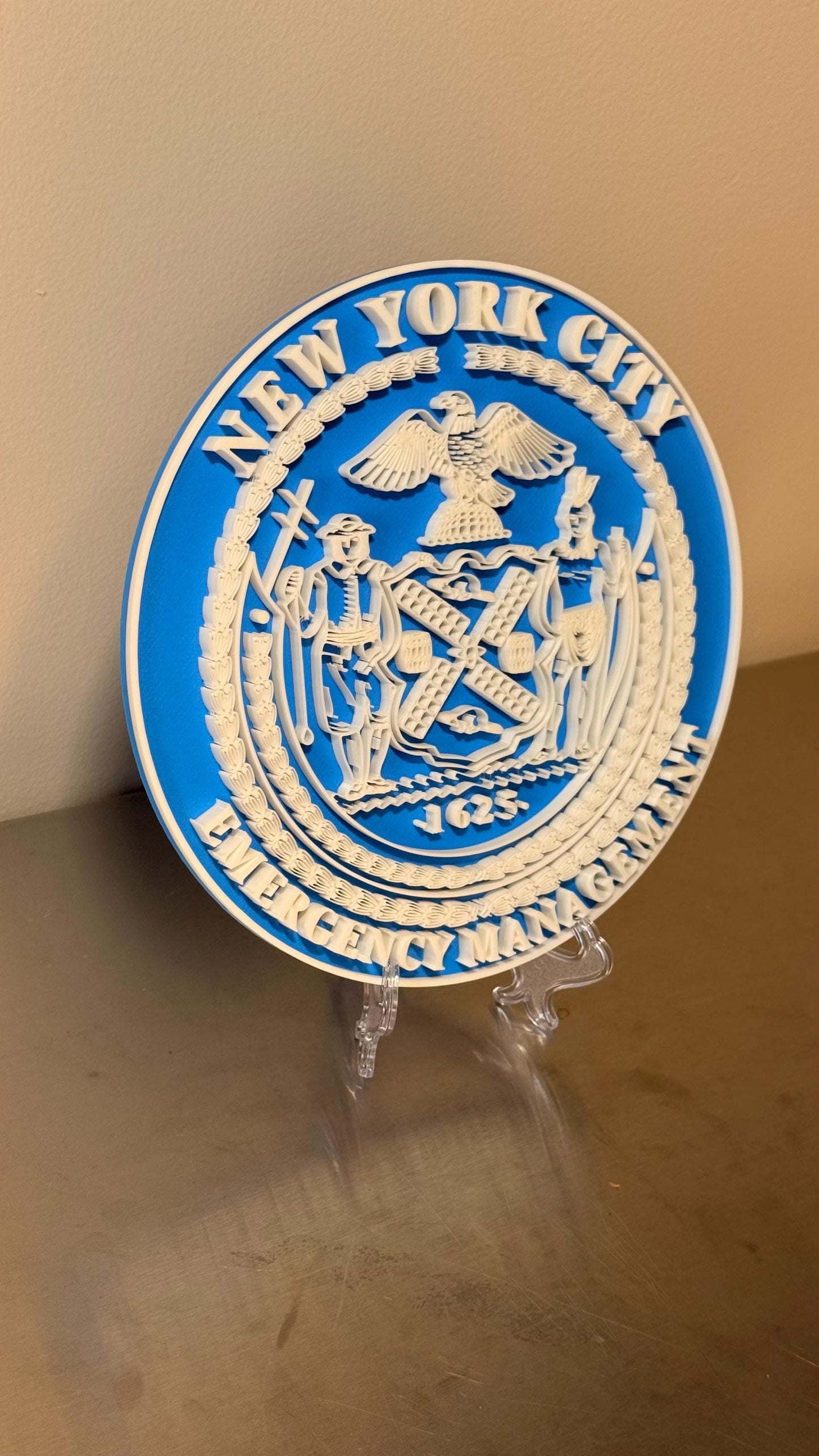 New York City Emergency Management v2 3D Display Plaque Wall Art NYC NYCEM