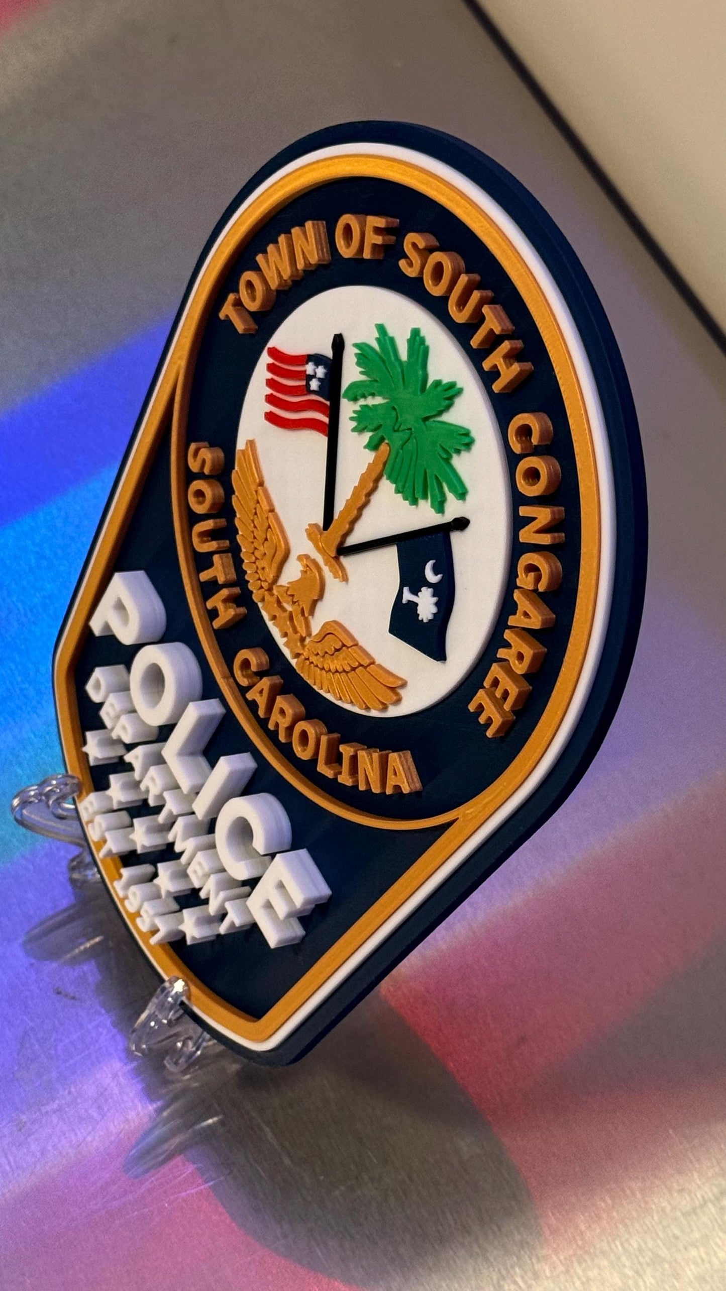Town of South Congaree SC Police Department Plaque – First Responder Wall Decor South Carolina