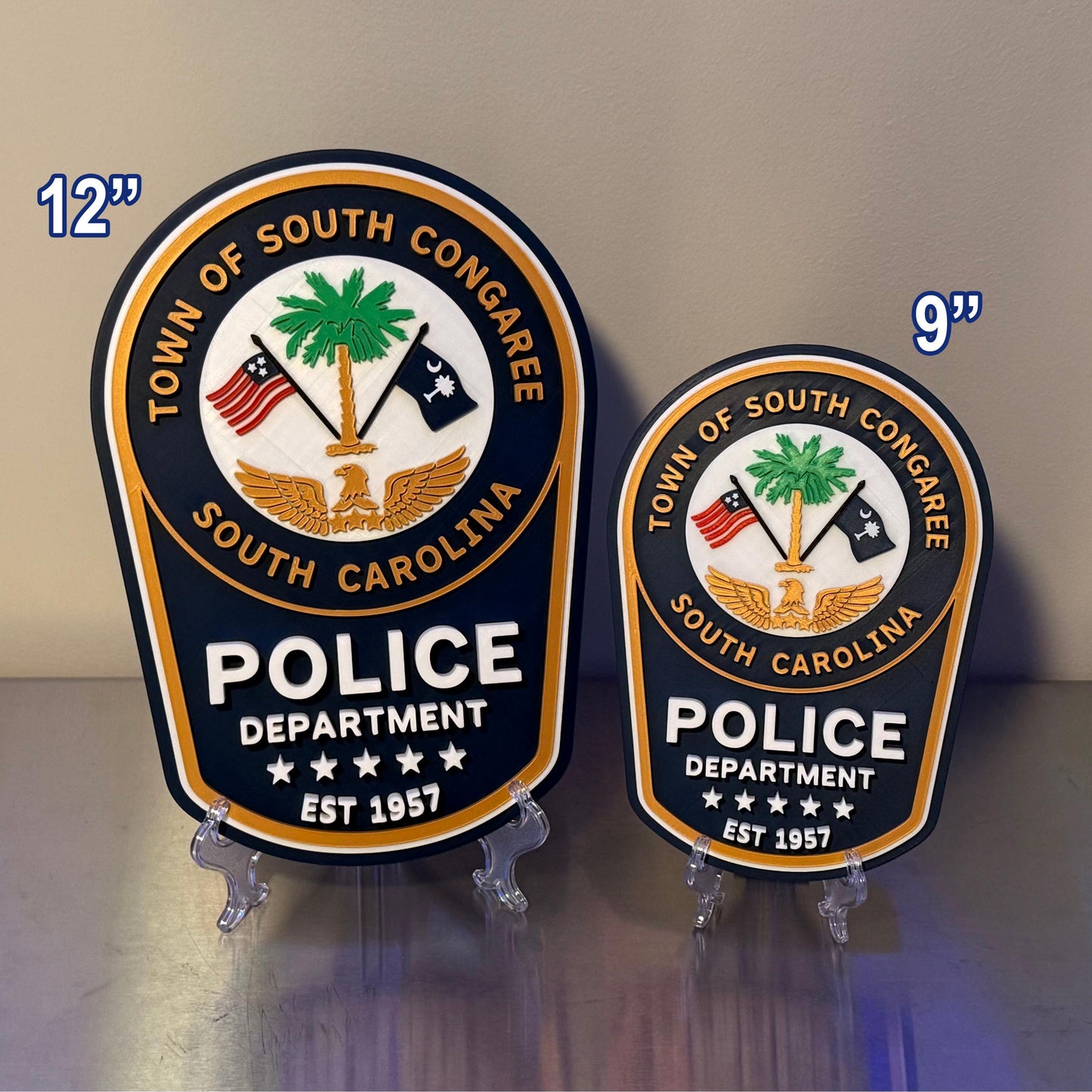 Town of South Congaree SC Police Department Plaque – First Responder Wall Decor South Carolina