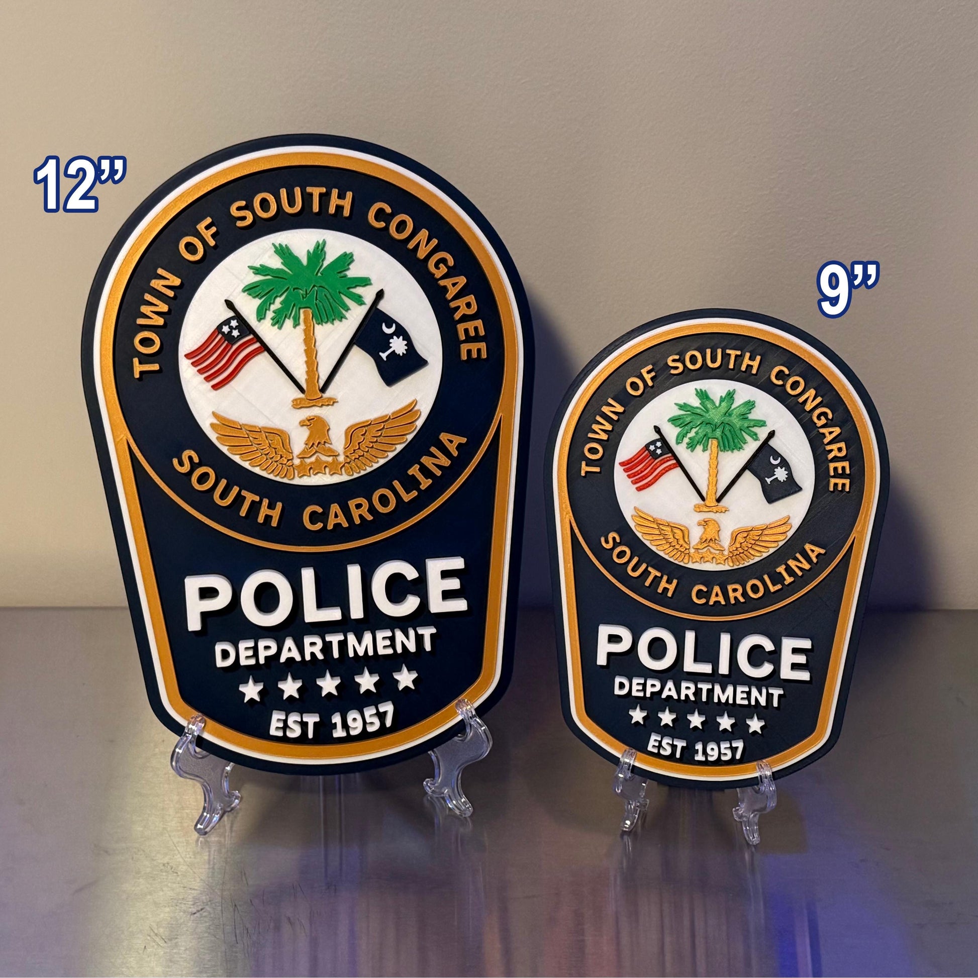 Town of South Congaree SC Police Department Plaque – First Responder Wall Decor South Carolina